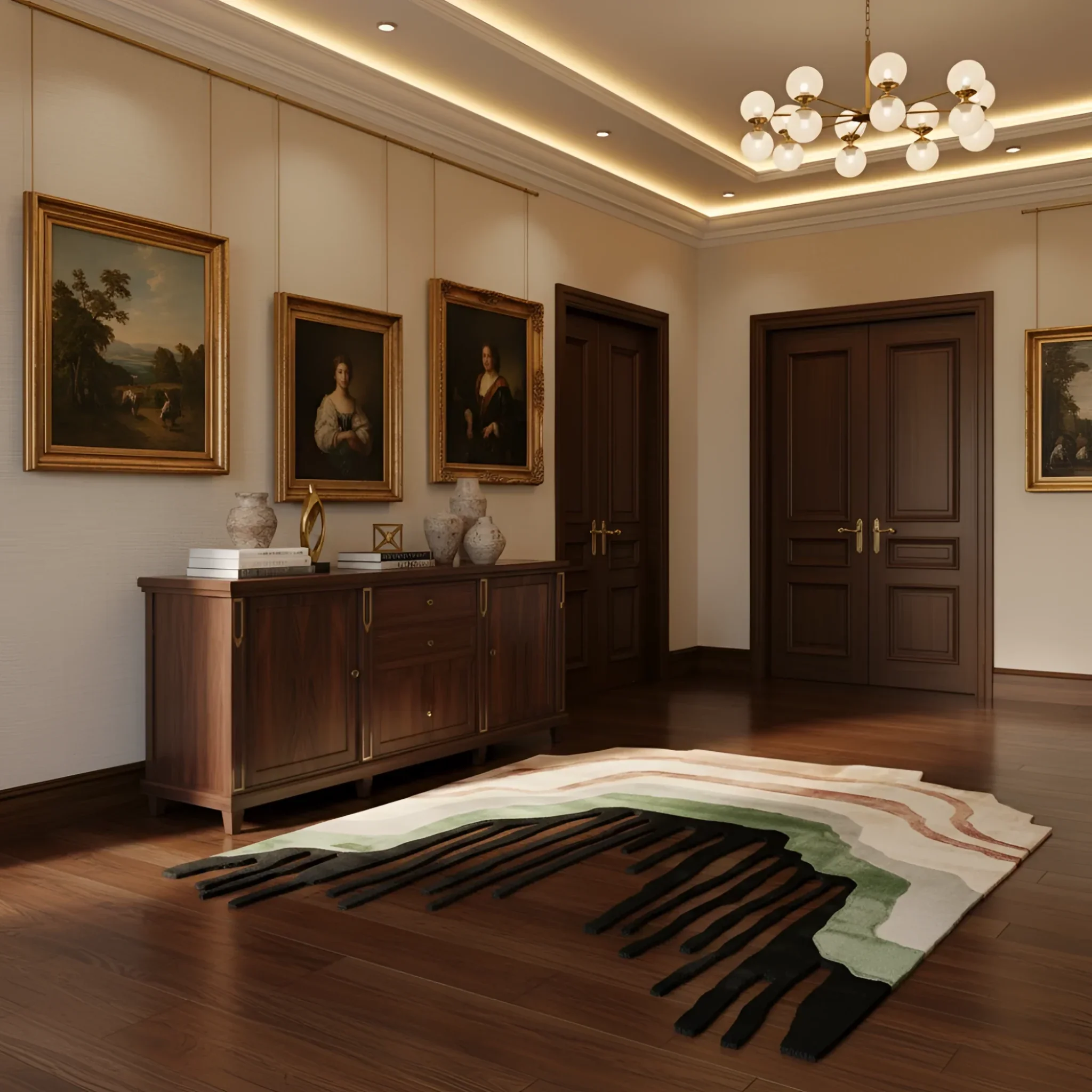 Structure in Collapse Hand Tufted Rug - Image 3