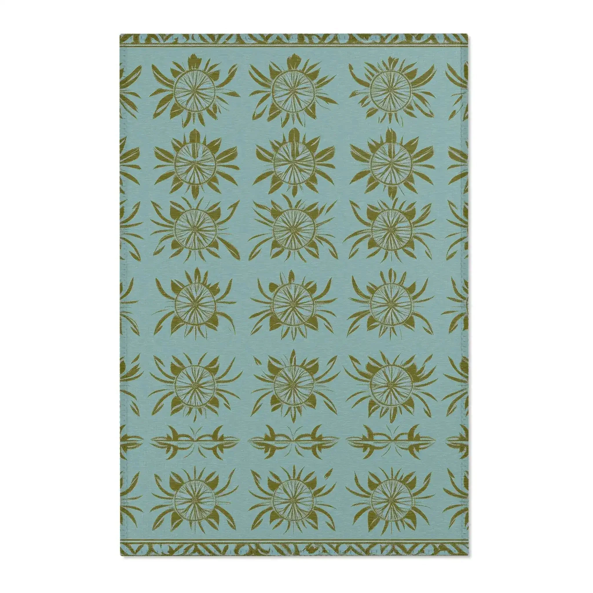 Sunburst Bloom – Geometric Floral Accent Rug - Image 2
