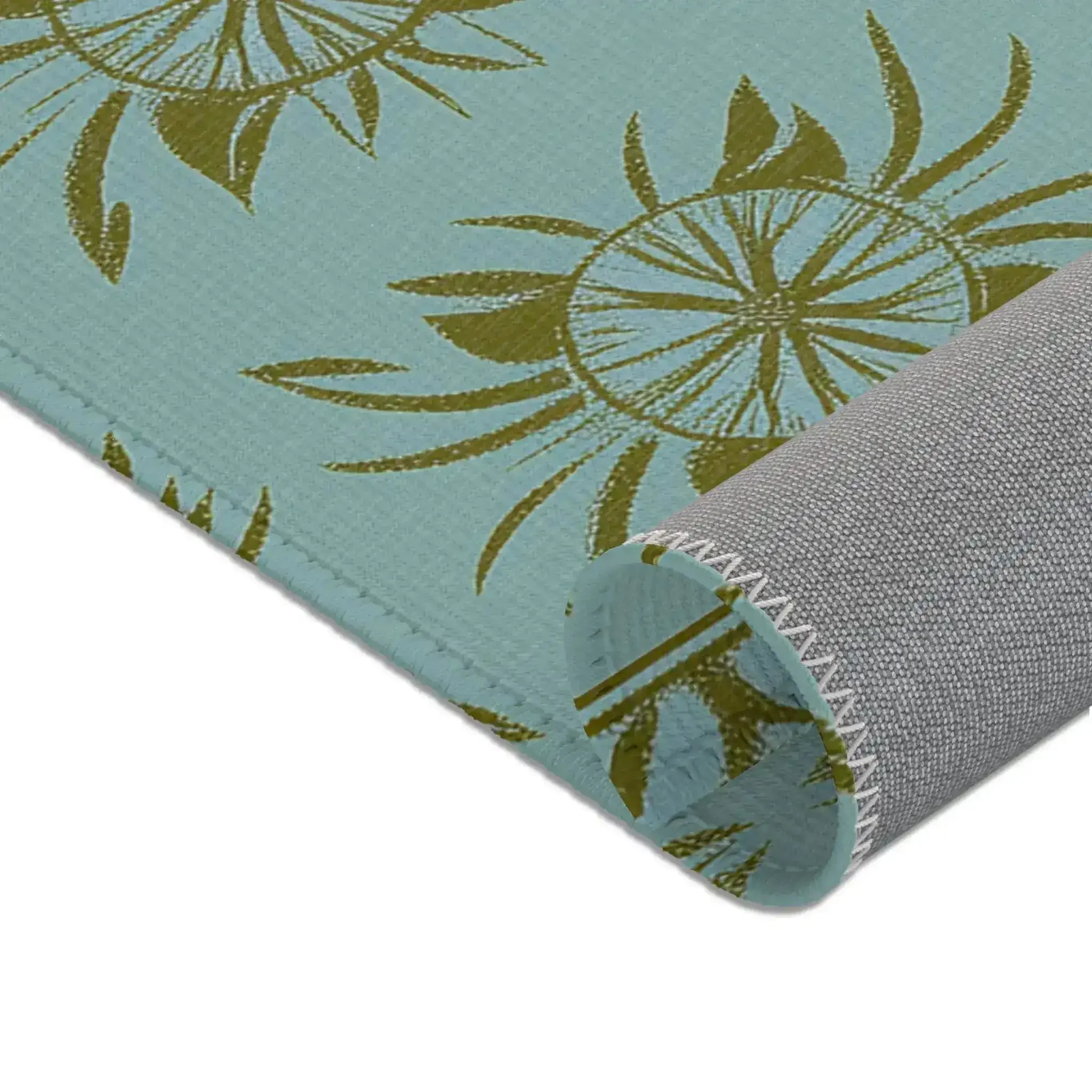Sunburst Bloom – Geometric Floral Accent Rug - Image 4