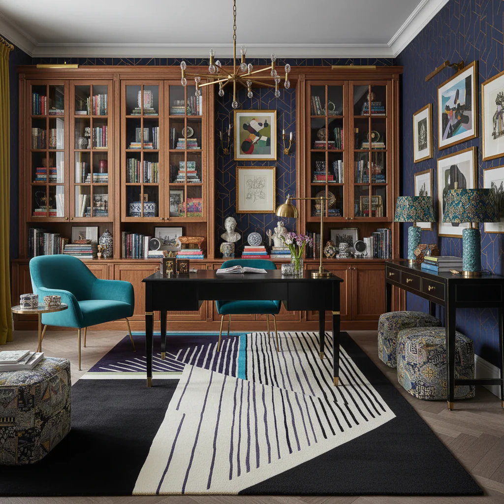 Symmetry in Motion Hand Tufted Rug - Image 2