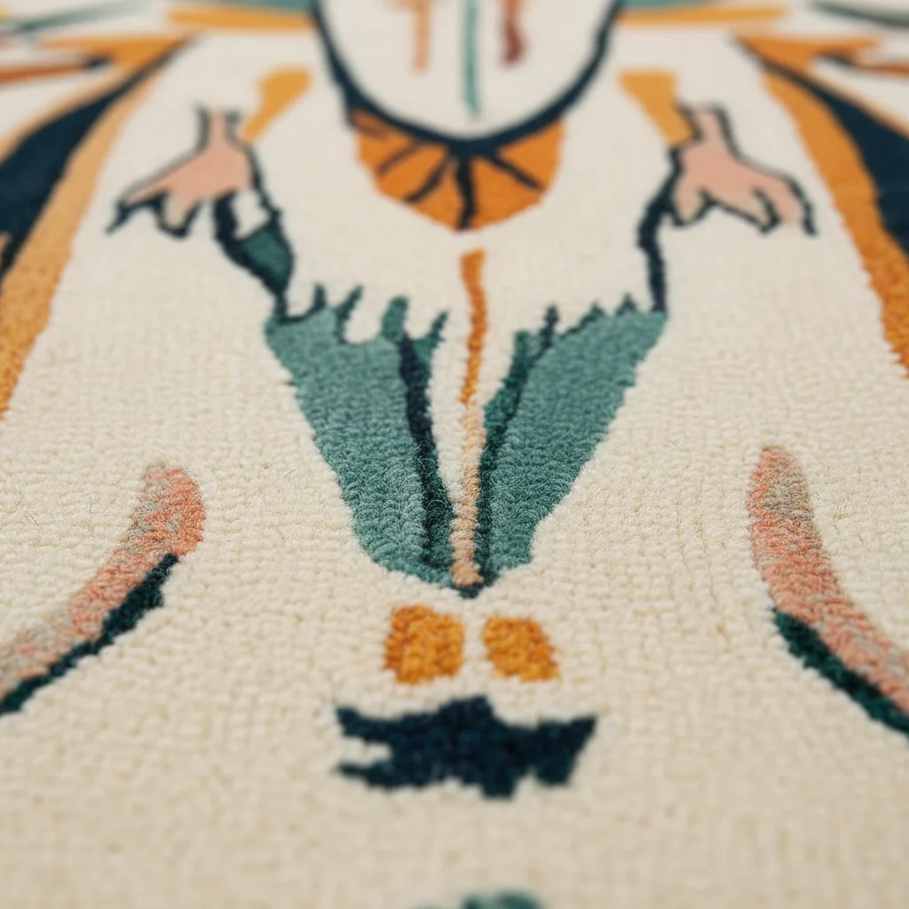 Symmetry Spirit Bloom Hand Tufted Rug - Image 3