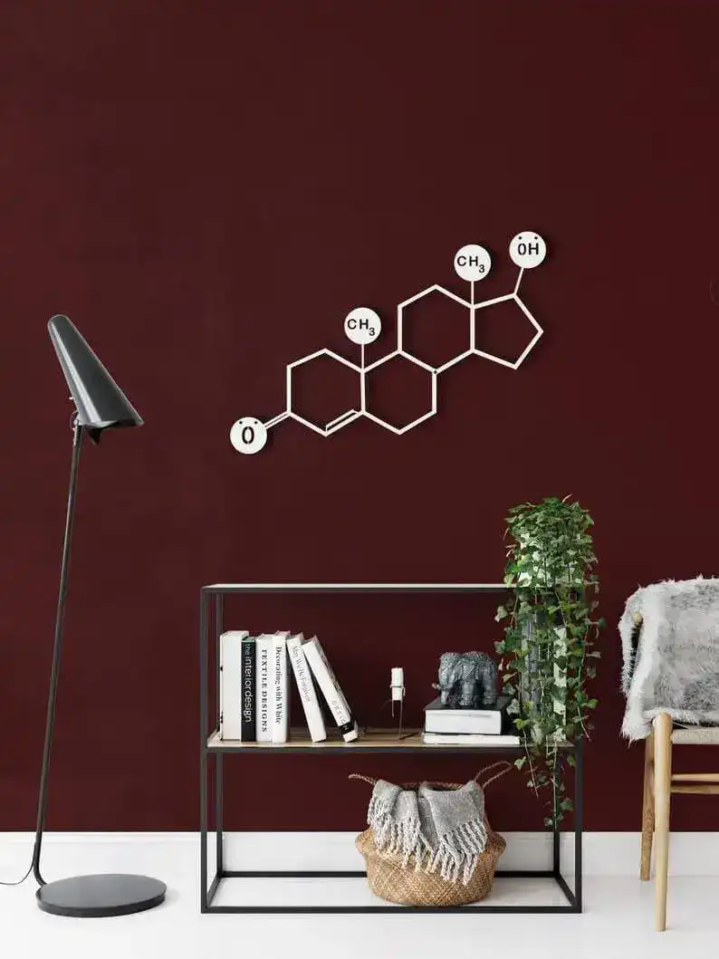 Testosterone Molecule Metal Wall Art - Image 3