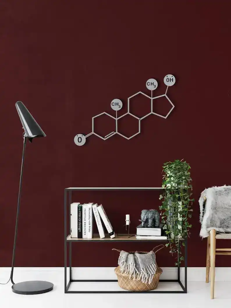 Testosterone Molecule Metal Wall Art - Image 4
