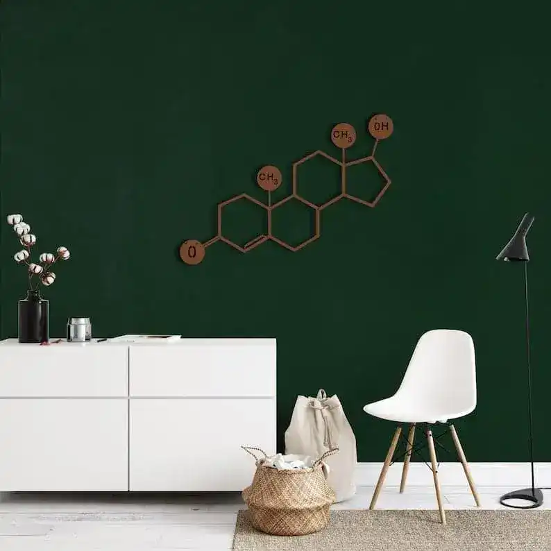 Testosterone Molecule Metal Wall Art - Image 6