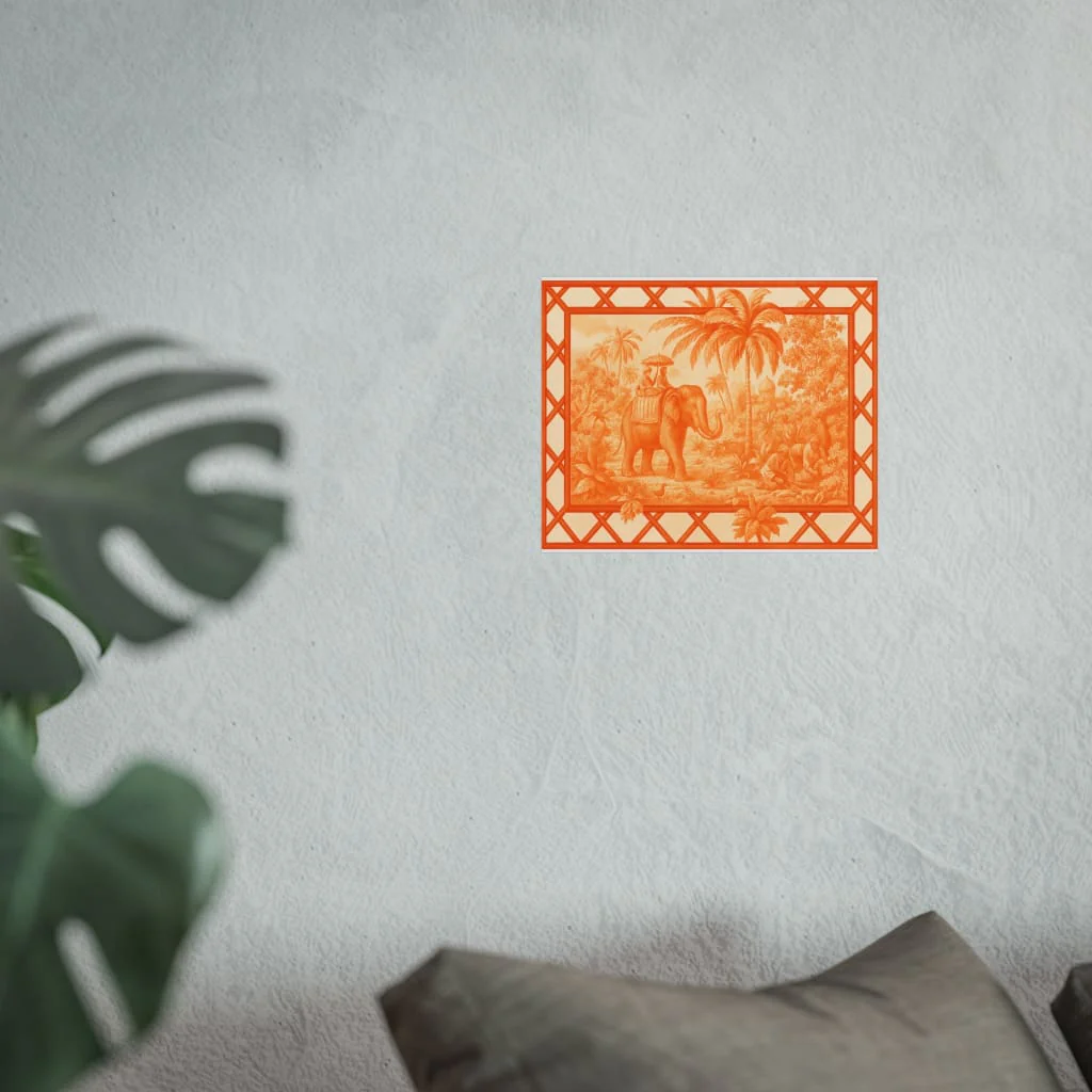 The Elephant of Cambodia Fine Art Poster - Orange - Image 14