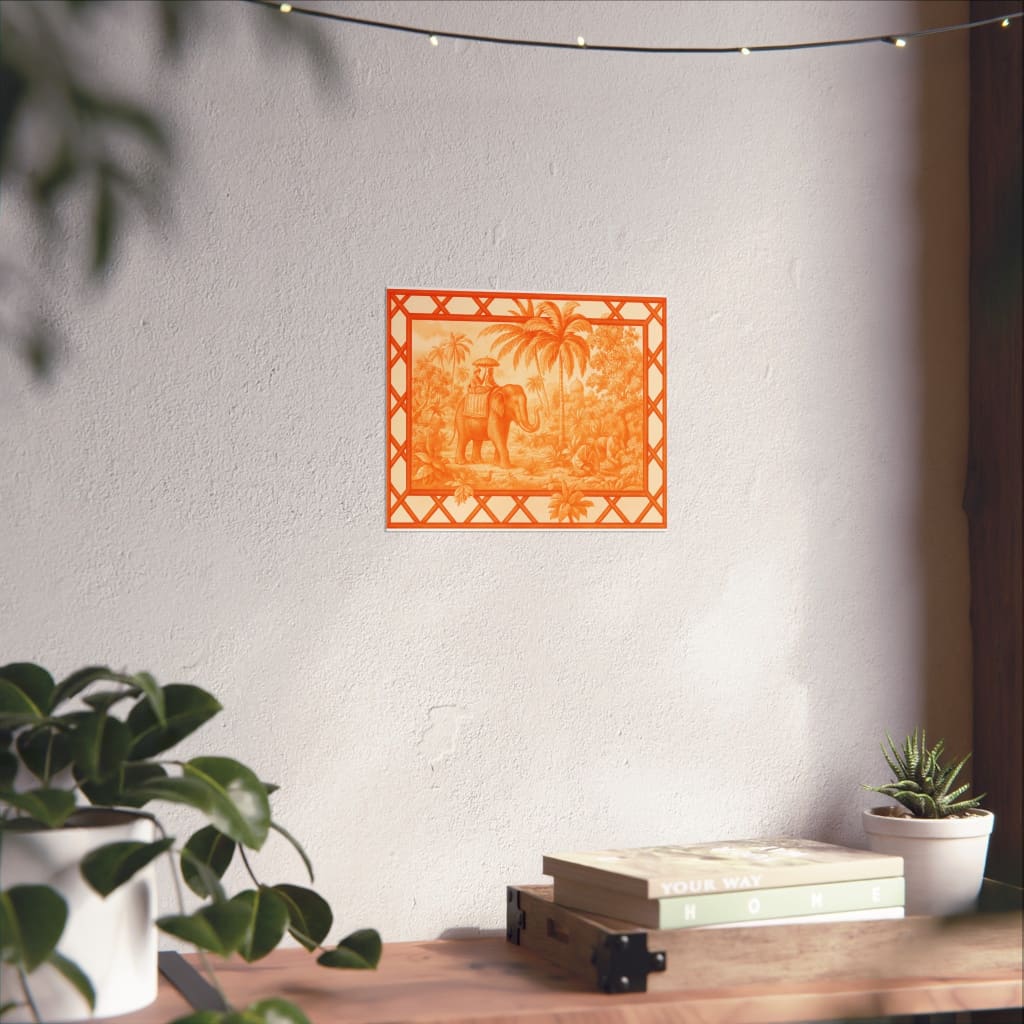 The Elephant of Cambodia Fine Art Poster - Orange - Image 15