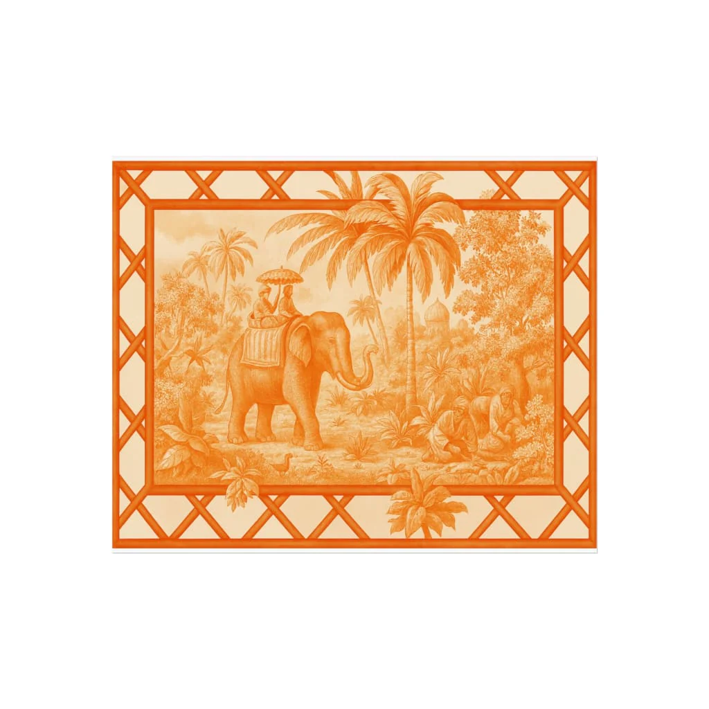 The Elephant of Cambodia Fine Art Poster - Orange - Image 4