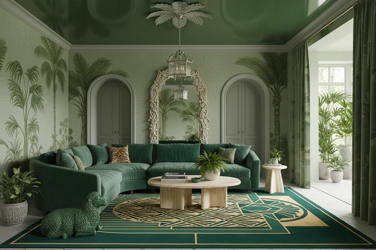 The Emerald Gate Hand Tufted Rug - Image 2