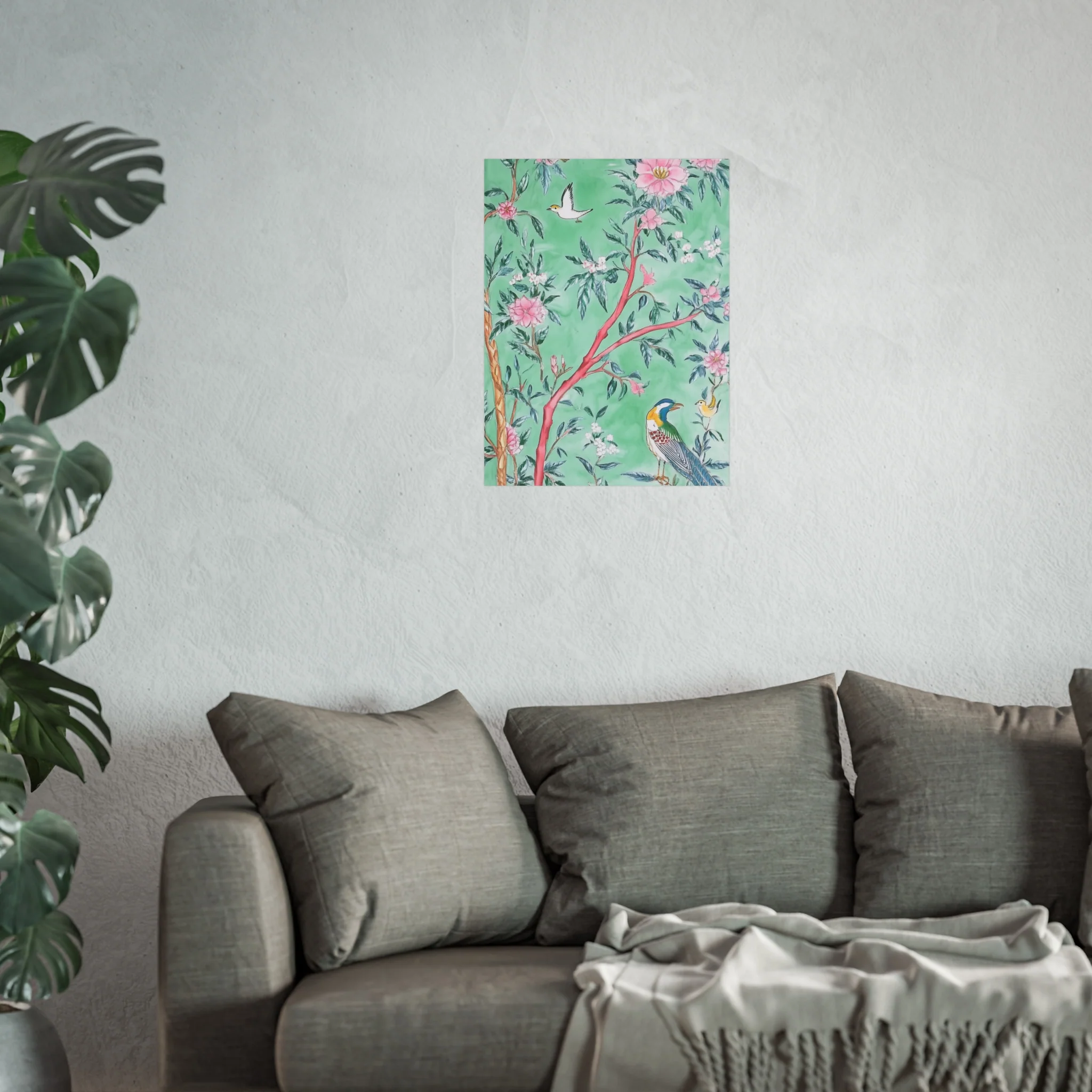 Chinoiserie Birds and Floral Scene Fine Art Poster - Image 35