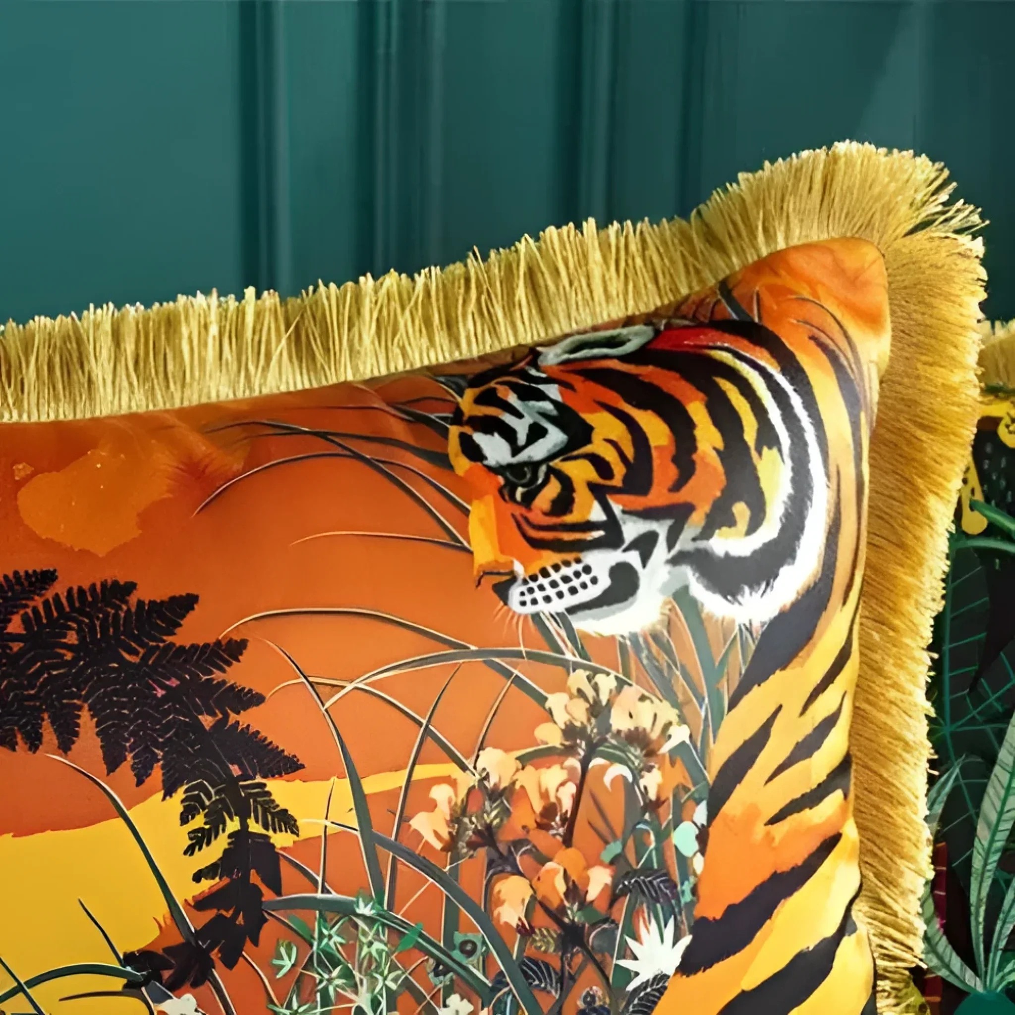 The Royal Animal Collection Printed Throw Cushion Pillow Cover - Image 4