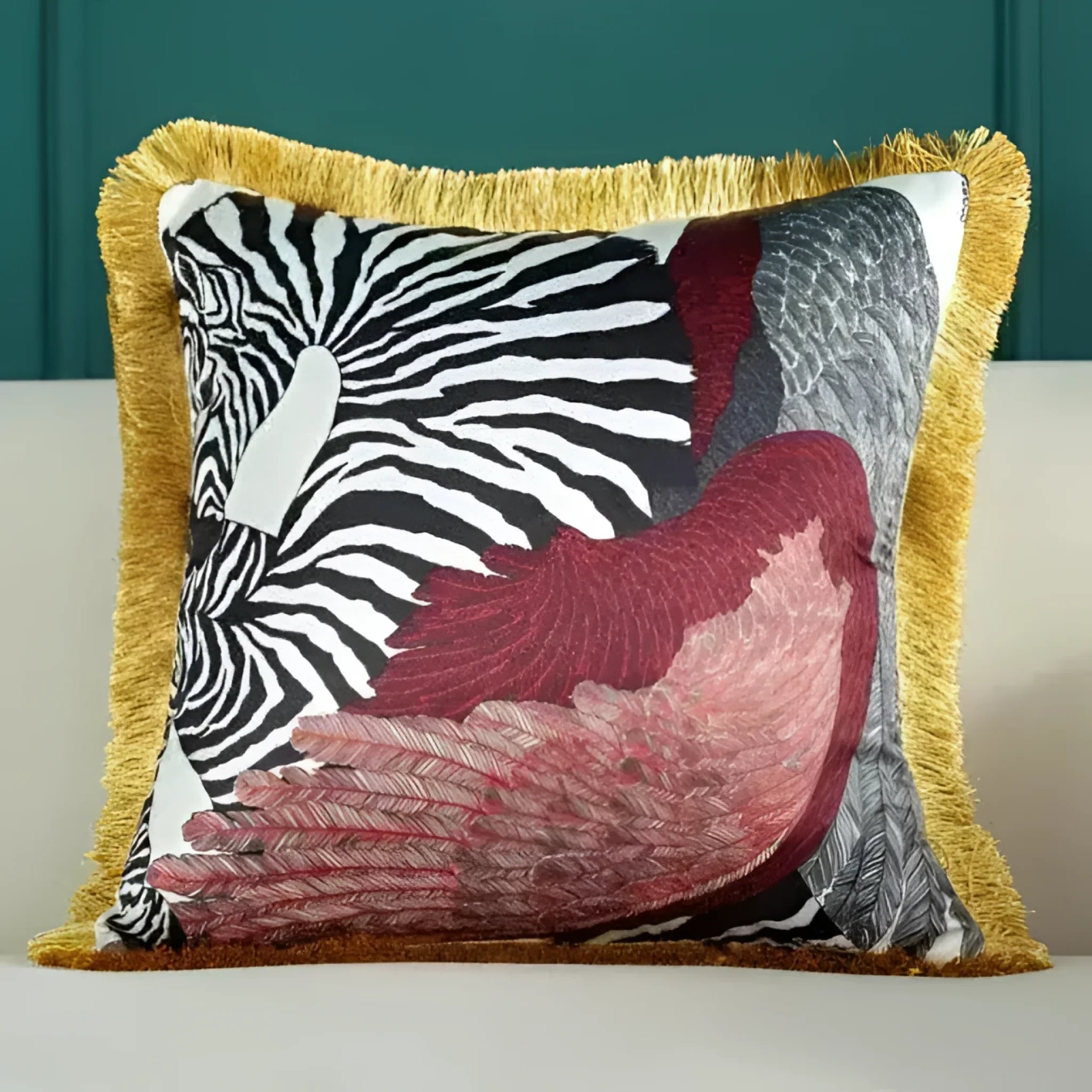The Royal Animal Collection Printed Throw Cushion Pillow Cover - Image 7