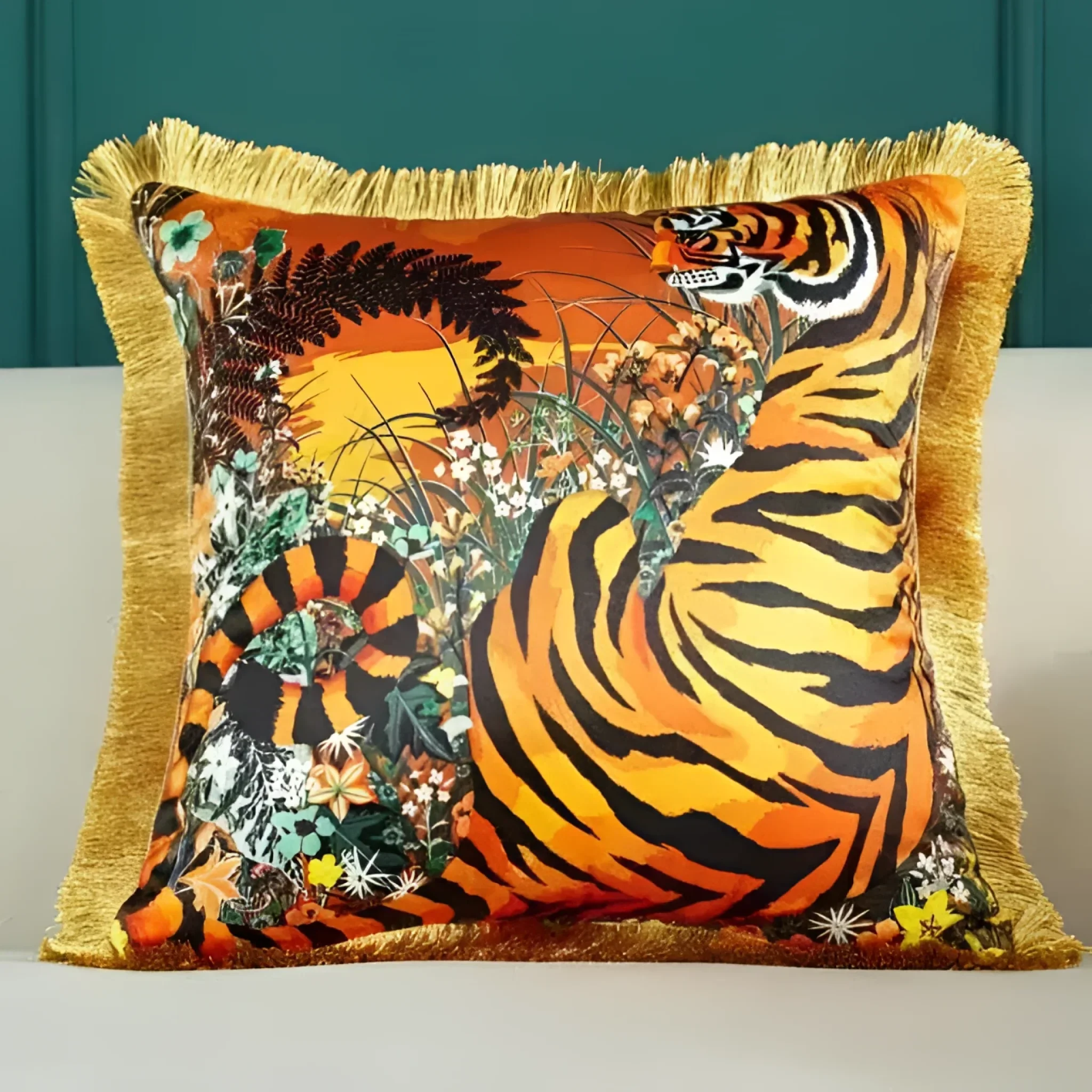 The Royal Animal Collection Printed Throw Cushion Pillow Cover - Image 8