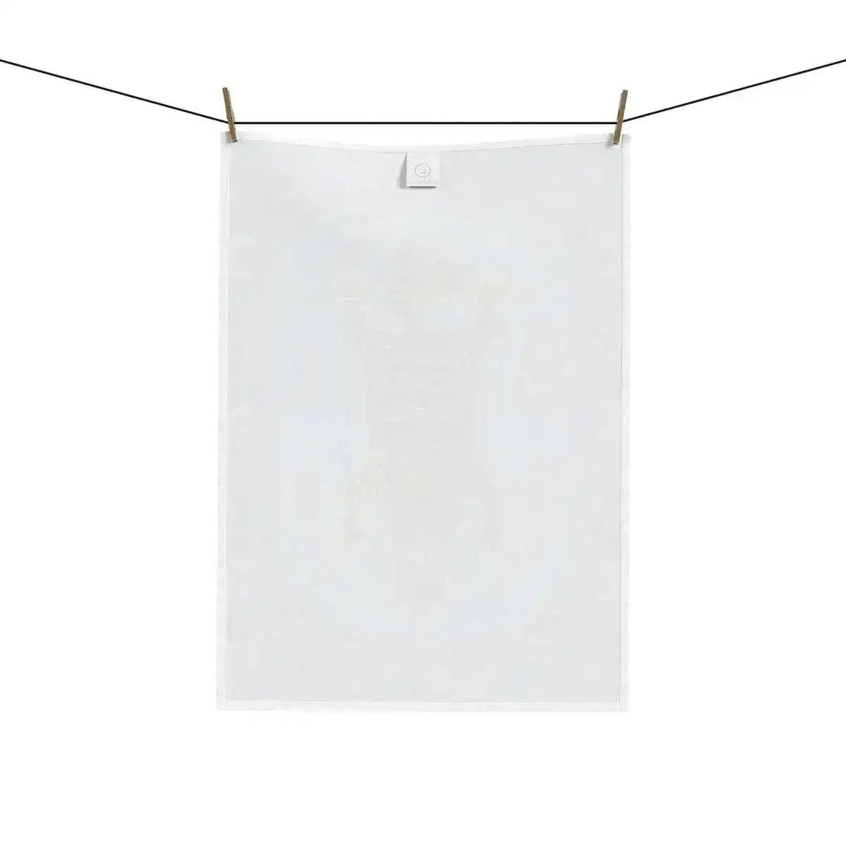 Tibetan Tiger Blue Printed Tea Towel - Image 4