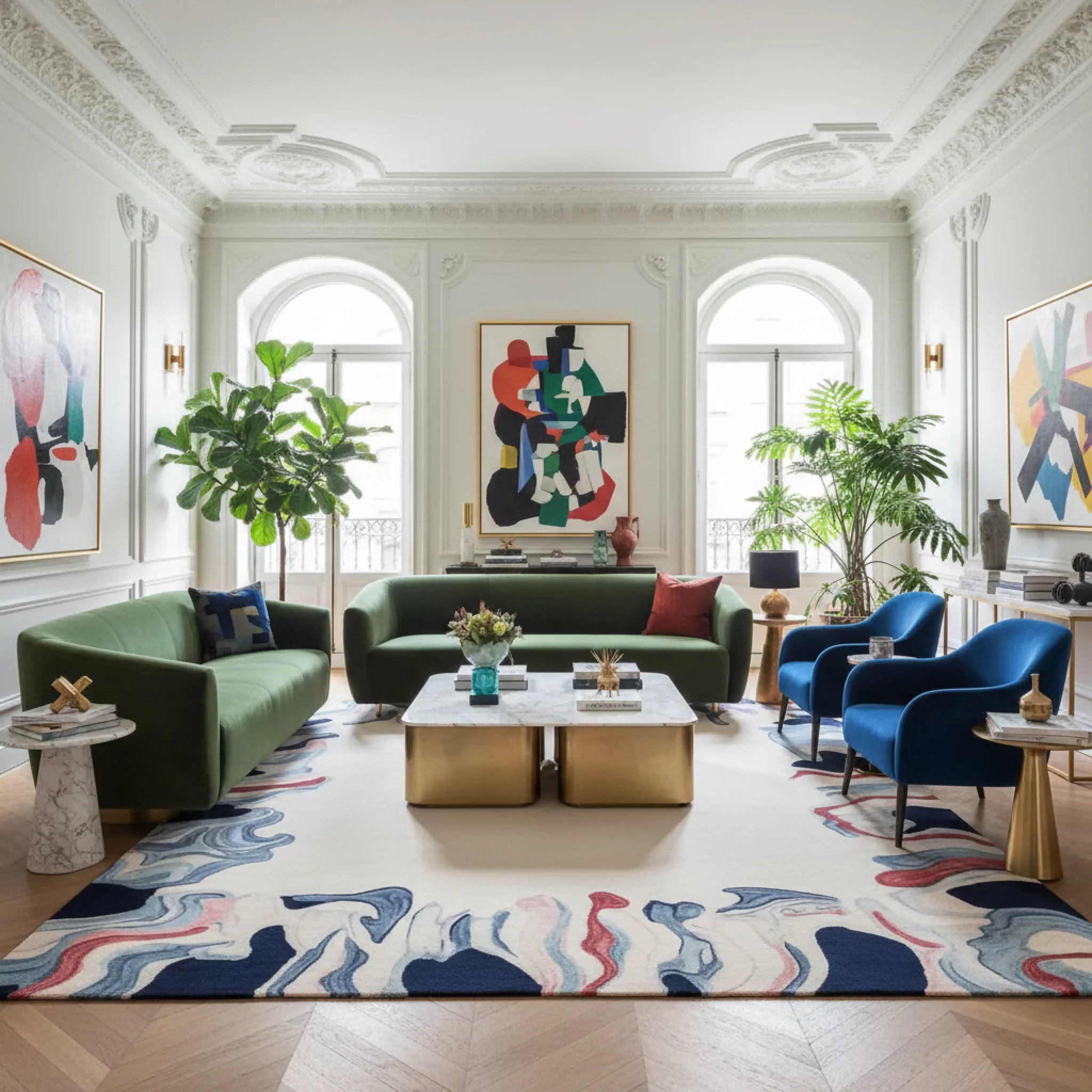 Tidal Flow Frame Hand Tufted Rug - Image 8