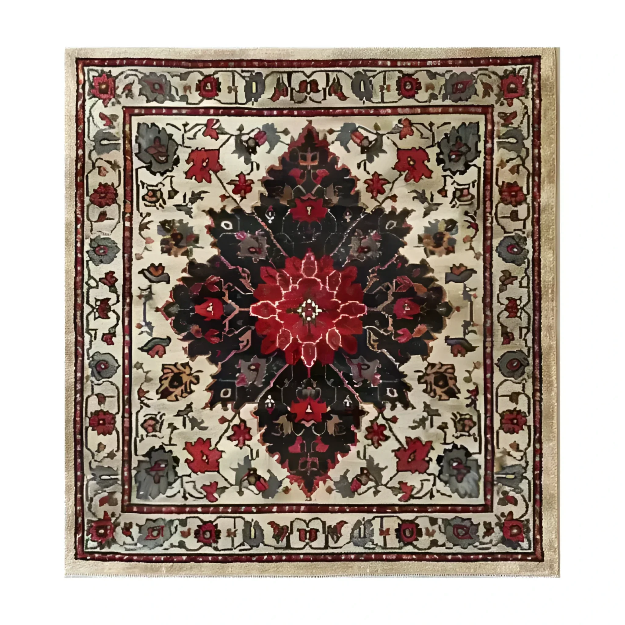 Timeless Floral Medley Hand Knotted Wool Rug