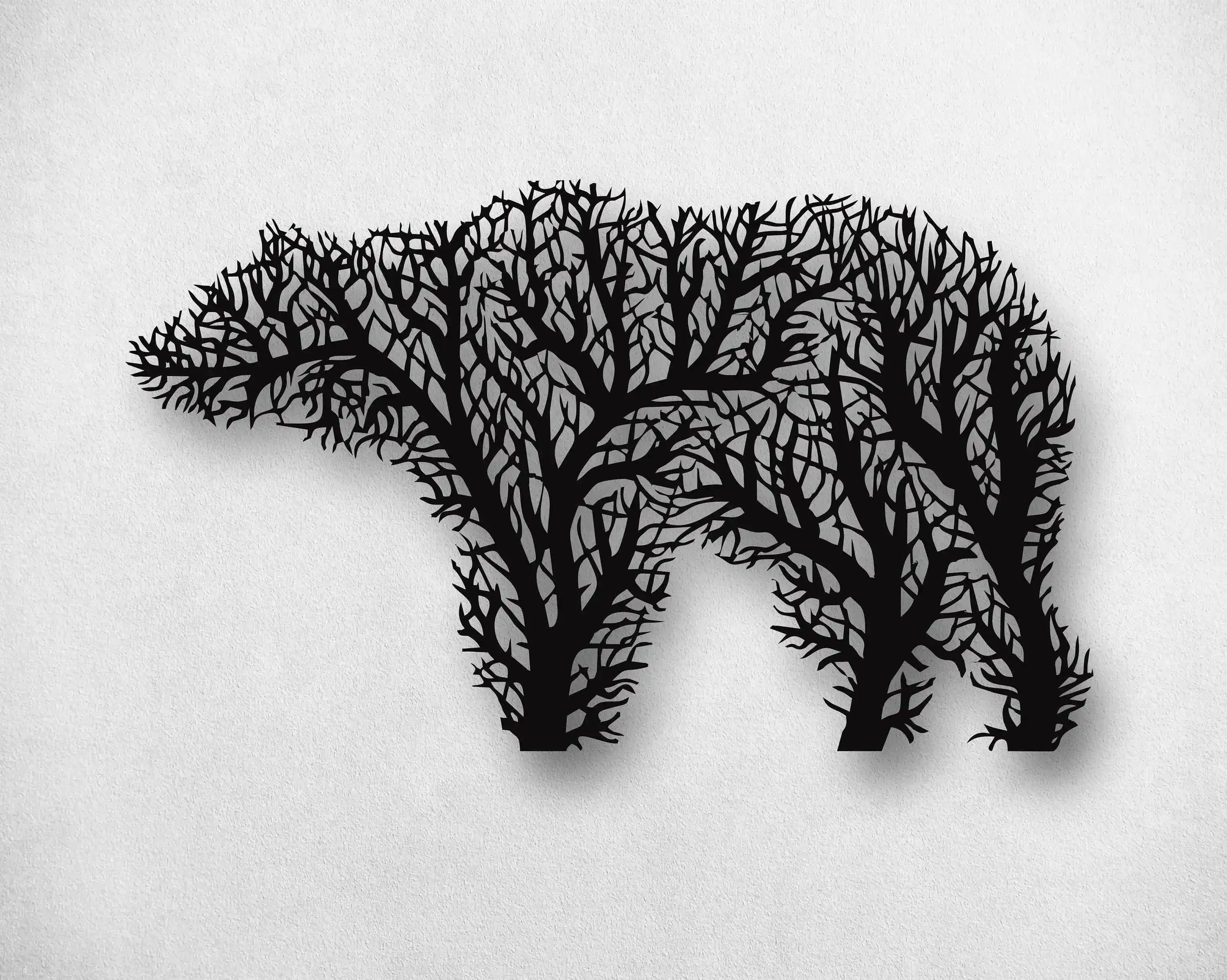 Tree Bear Metal Wall Decor - Image 2