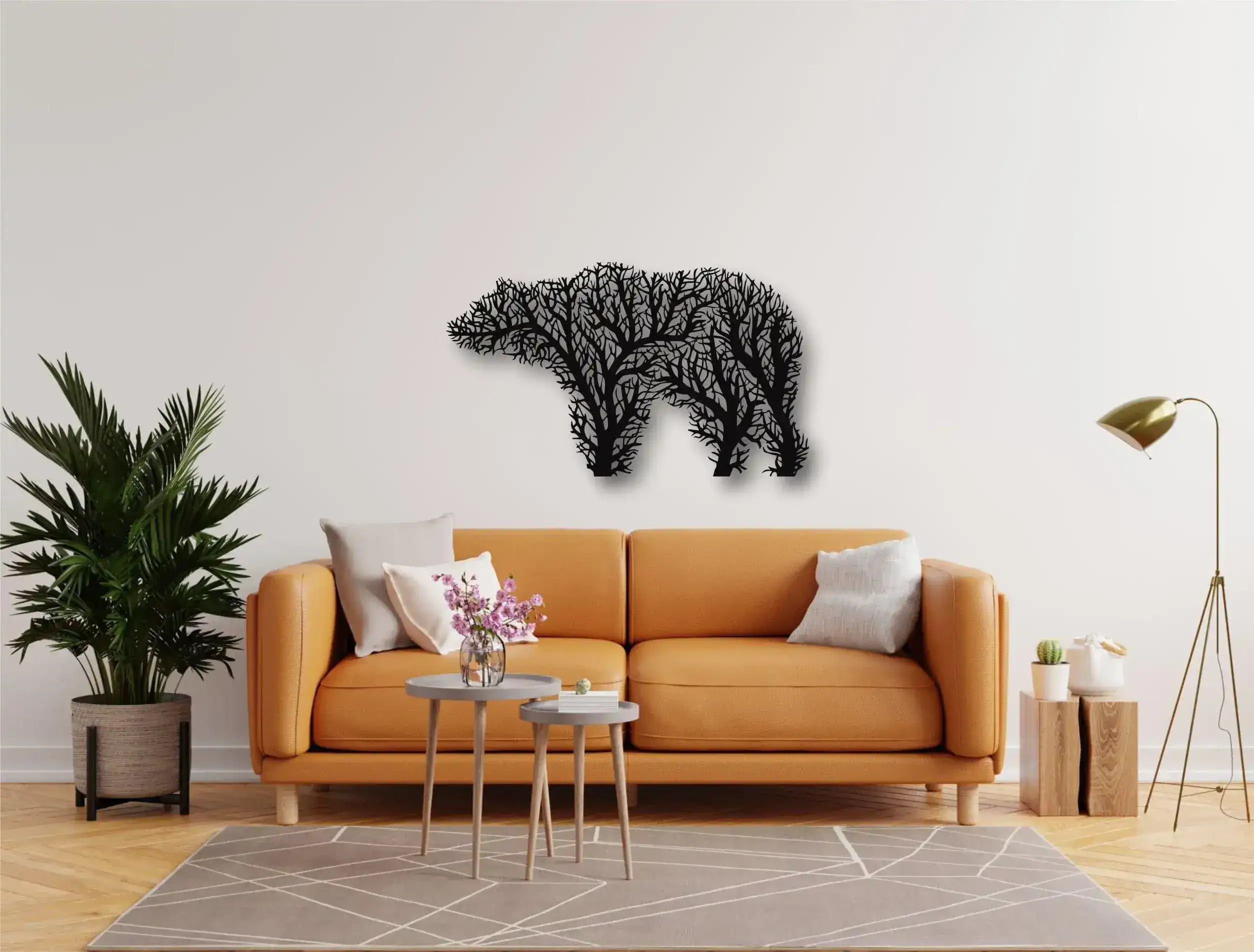 Tree Bear Metal Wall Decor - Image 3