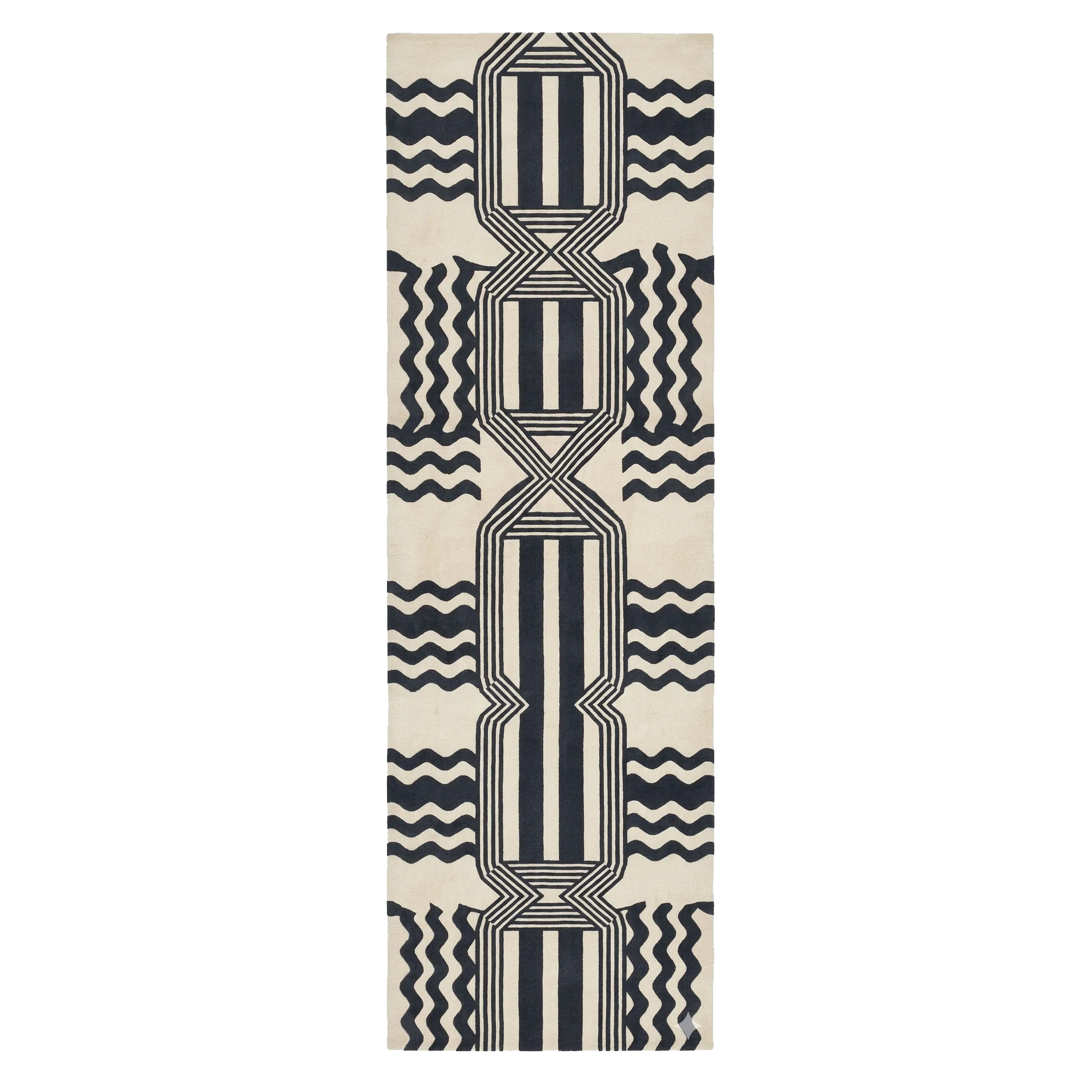 Tribal Wave Rhythm Hand Tufted Rug