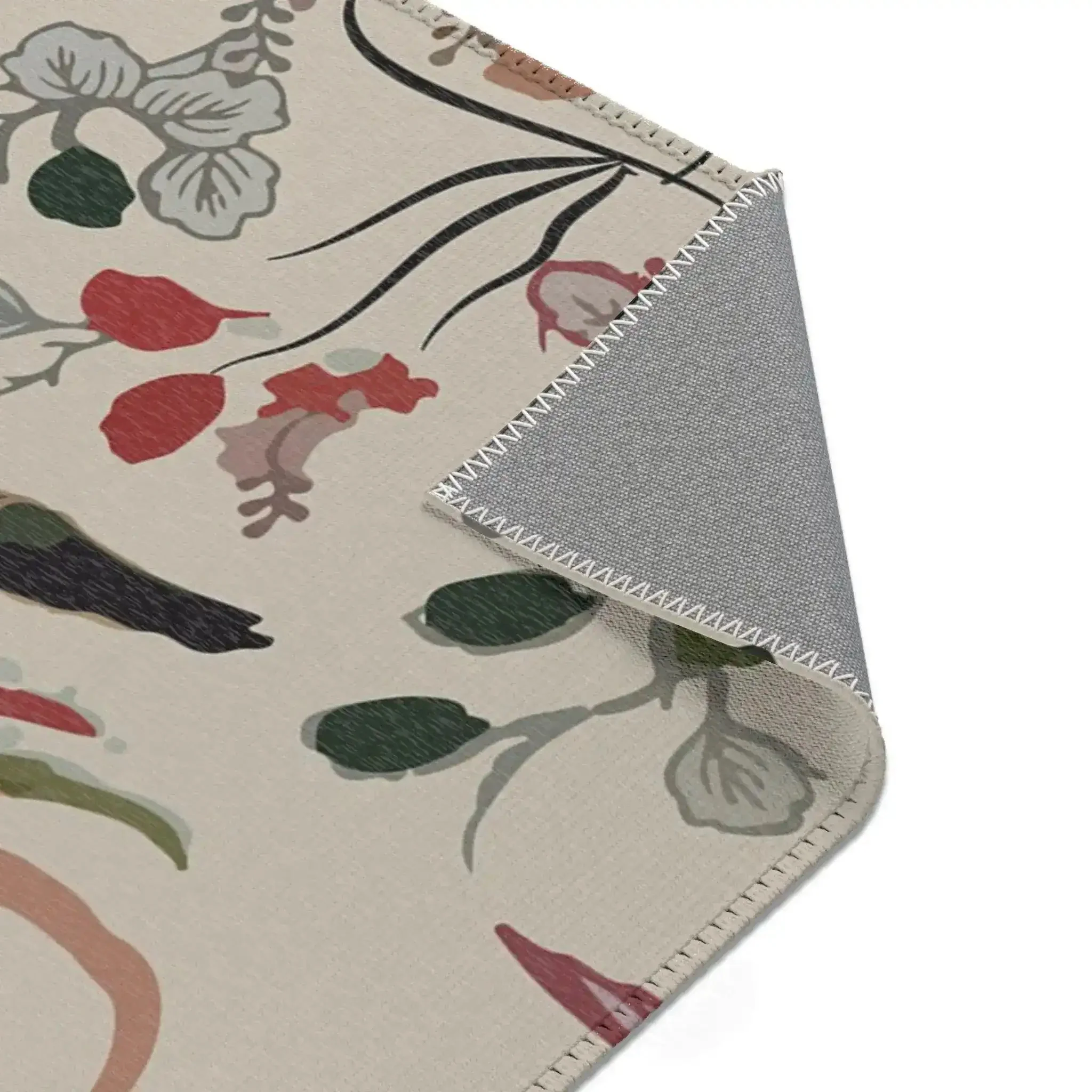 Tropical Birds and Blossoms on Cream Accent Rug - Image 8