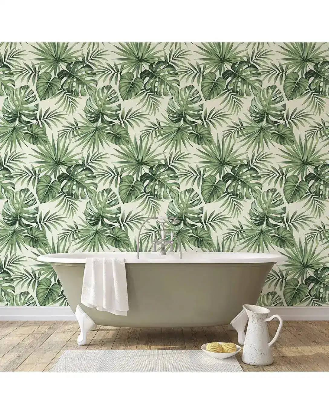 Tropical Exotic Palm Leaves Removable Wallpaper - Image 5