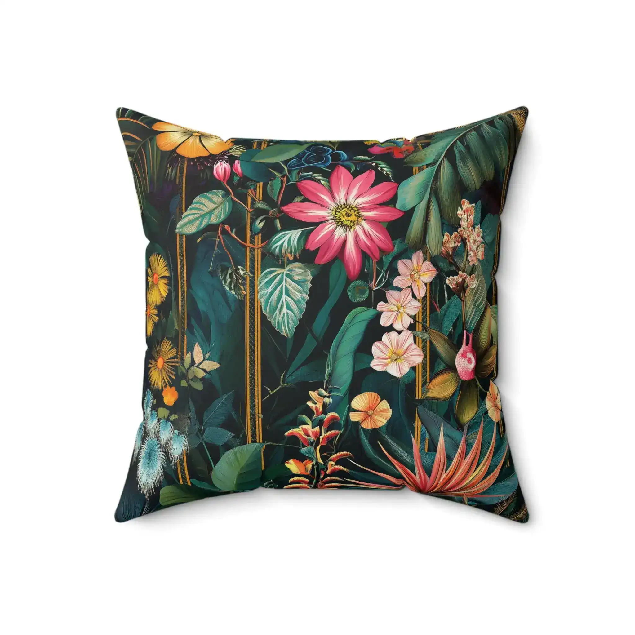 Tropical Flower Garden Throw Pillow - Image 4