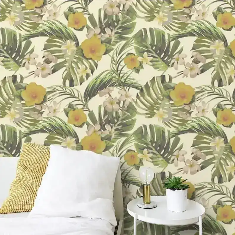 Tropical Hawaii Vintage Monstera Wallpaper - Image 7