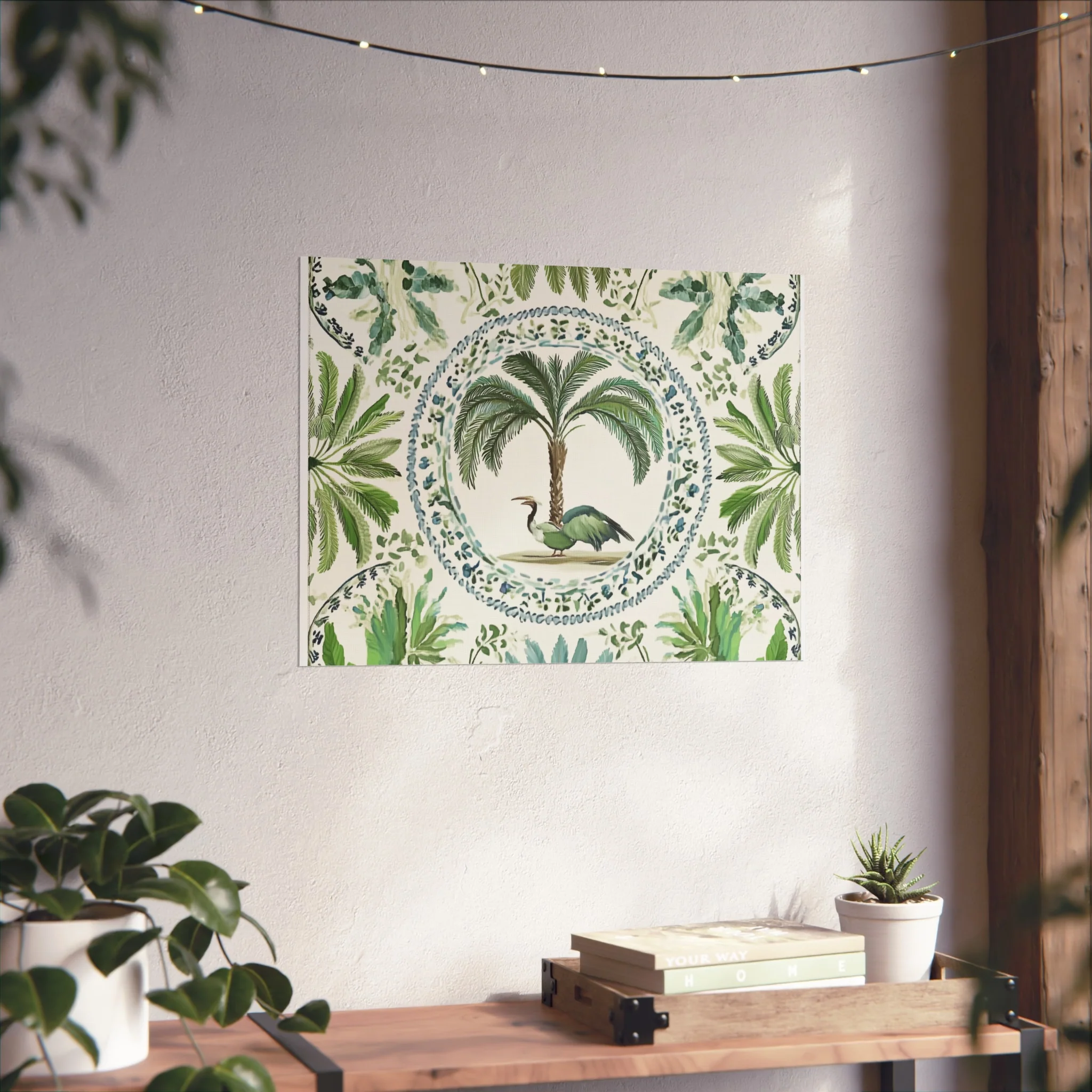 Tropical Heron & Palm Fine Art Poster - Image 26
