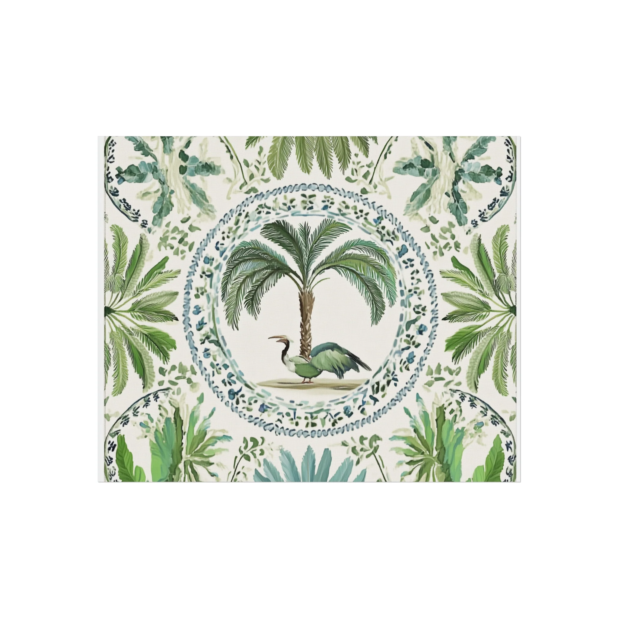 Tropical Heron & Palm Fine Art Poster - Image 3