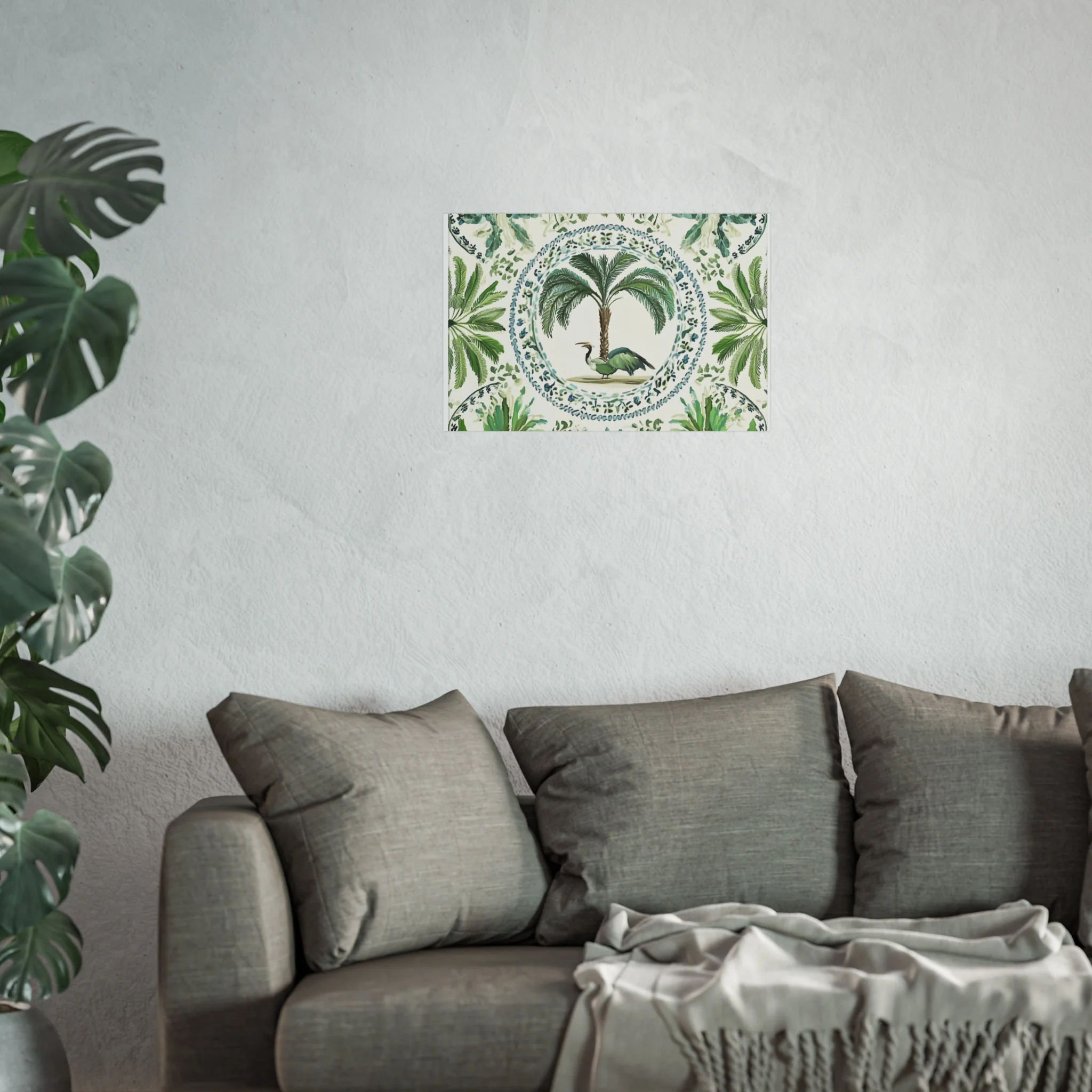 Tropical Heron & Palm Fine Art Poster - Image 37