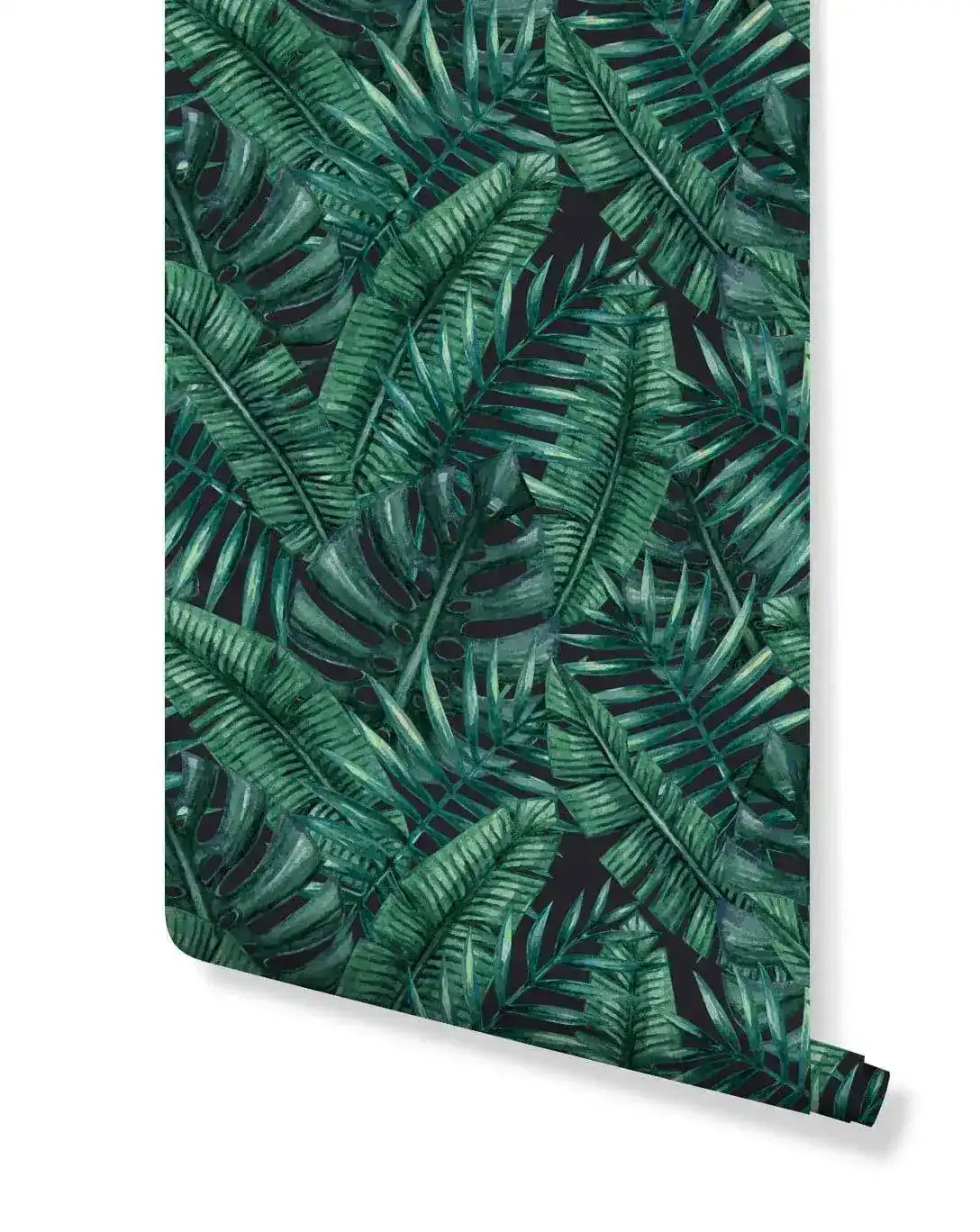 Tropical Jungle Monstera Palm Leaves Removable Wallpaper - Image 2