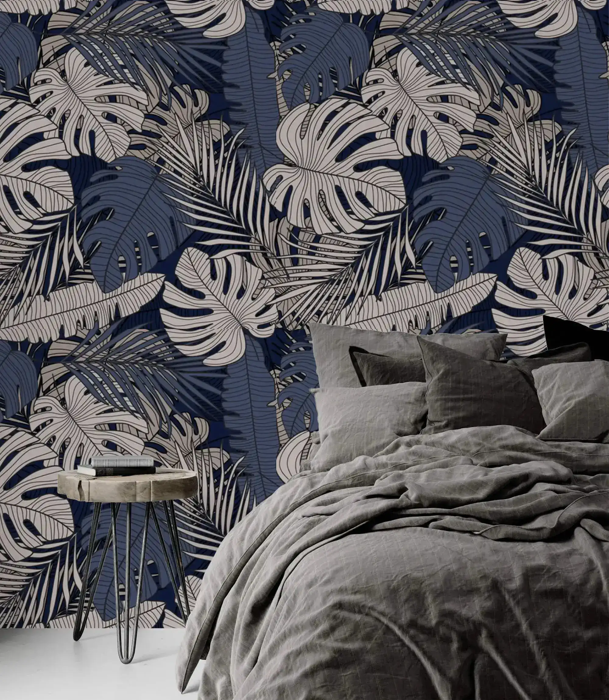 Tropical Midnight Leaves Wallpaper - Image 7