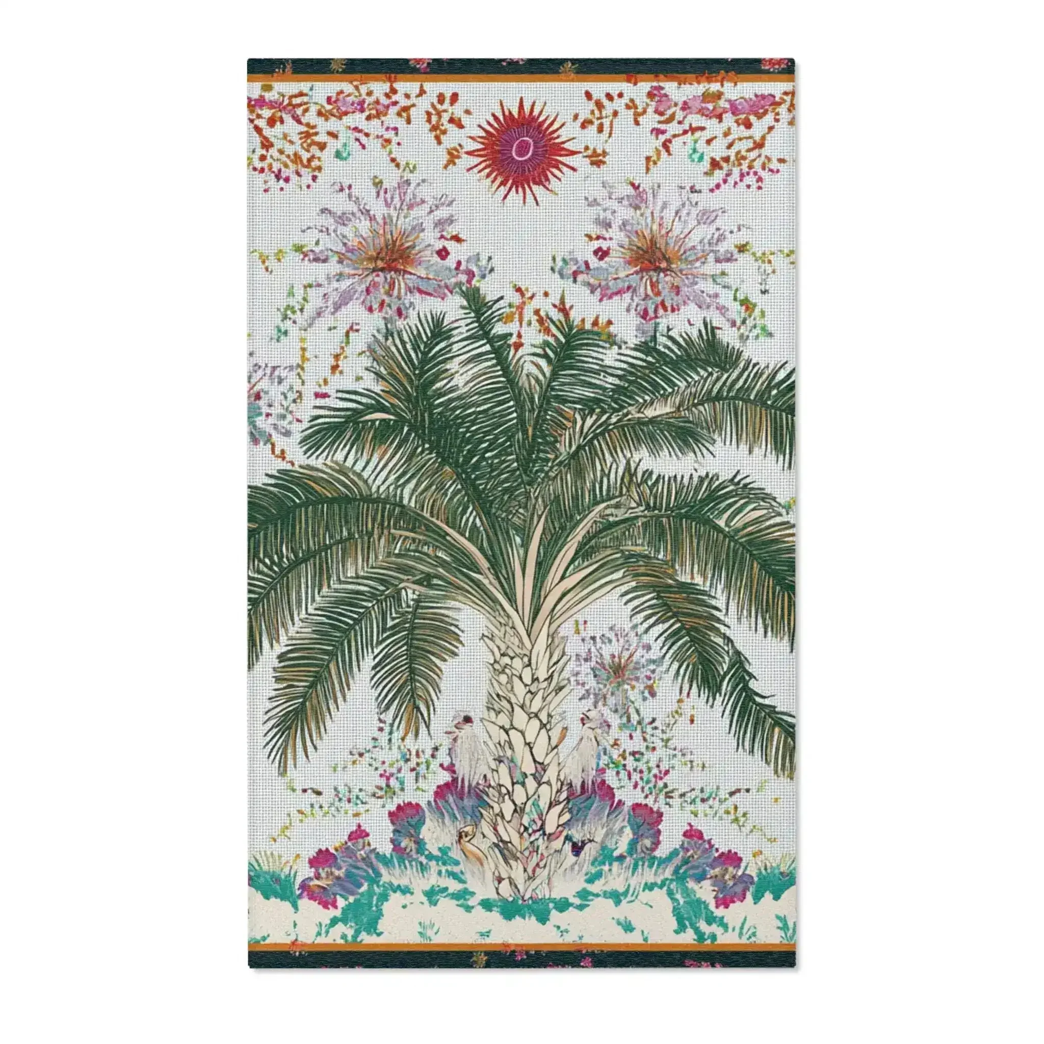 Tropical Oasis Palm Accent Rug