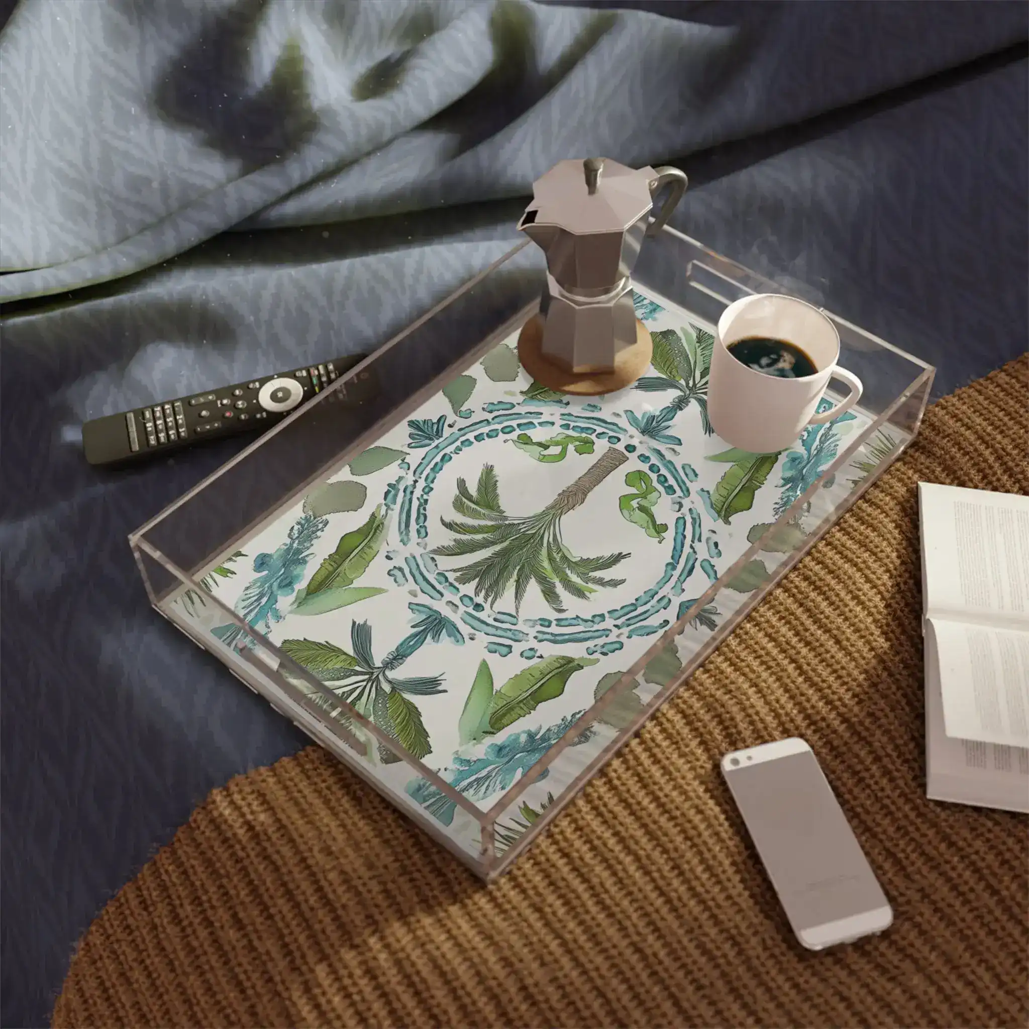 Tropical Oasis Palm Serving Tray - Image 2