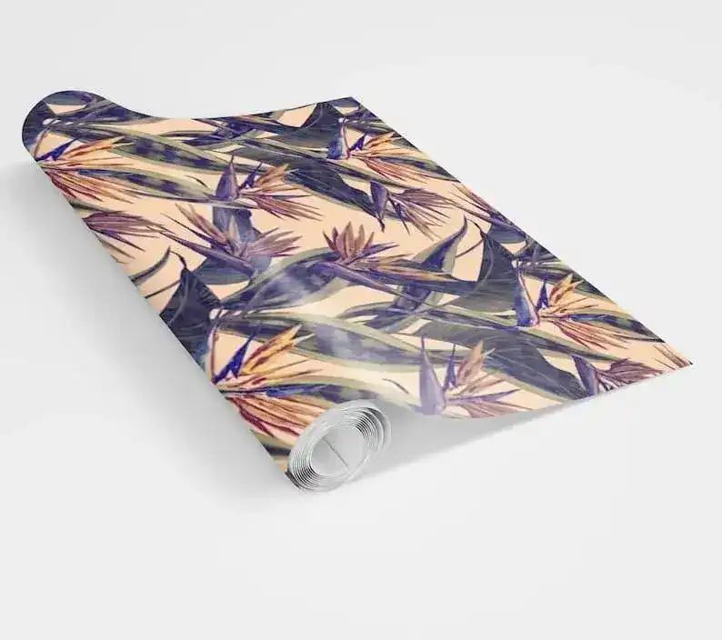 Tropical Paradise Floral and Exotic Leaves Wallpaper - Image 3