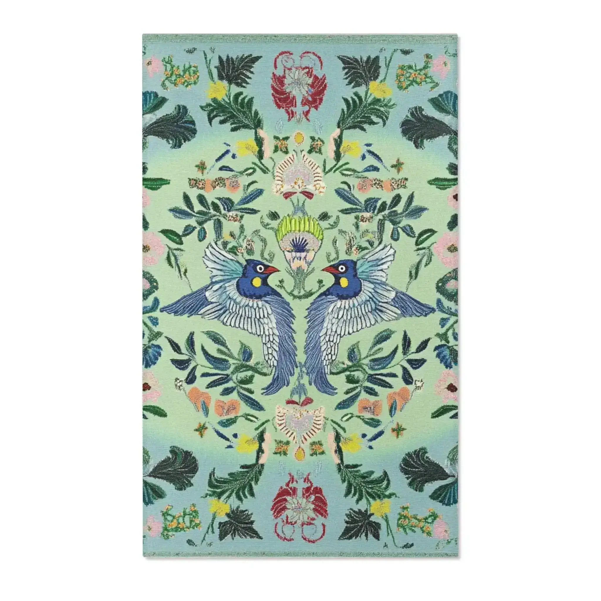 Twin Songbirds – Folk Garden Accent Rug