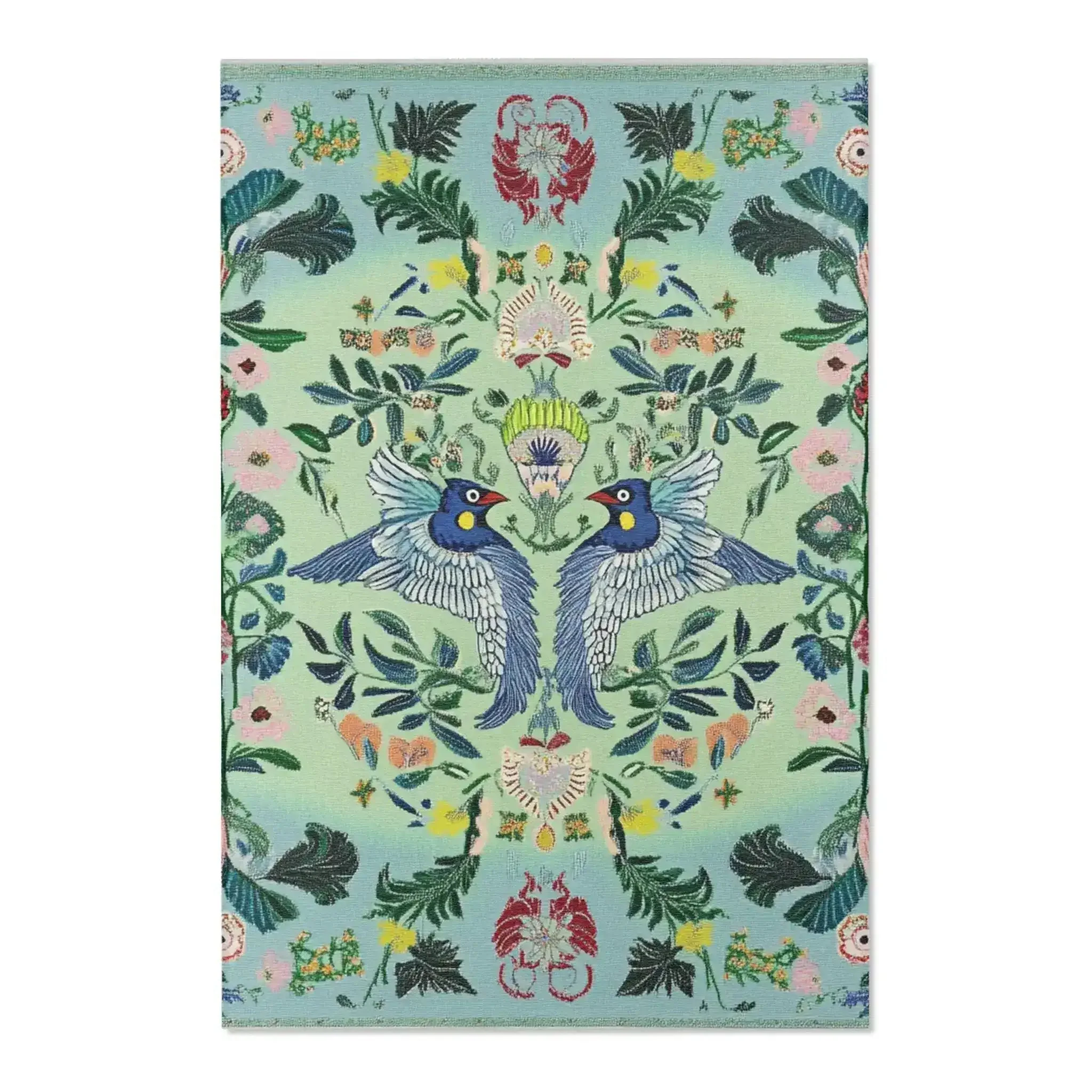 Twin Songbirds – Folk Garden Accent Rug - Image 4
