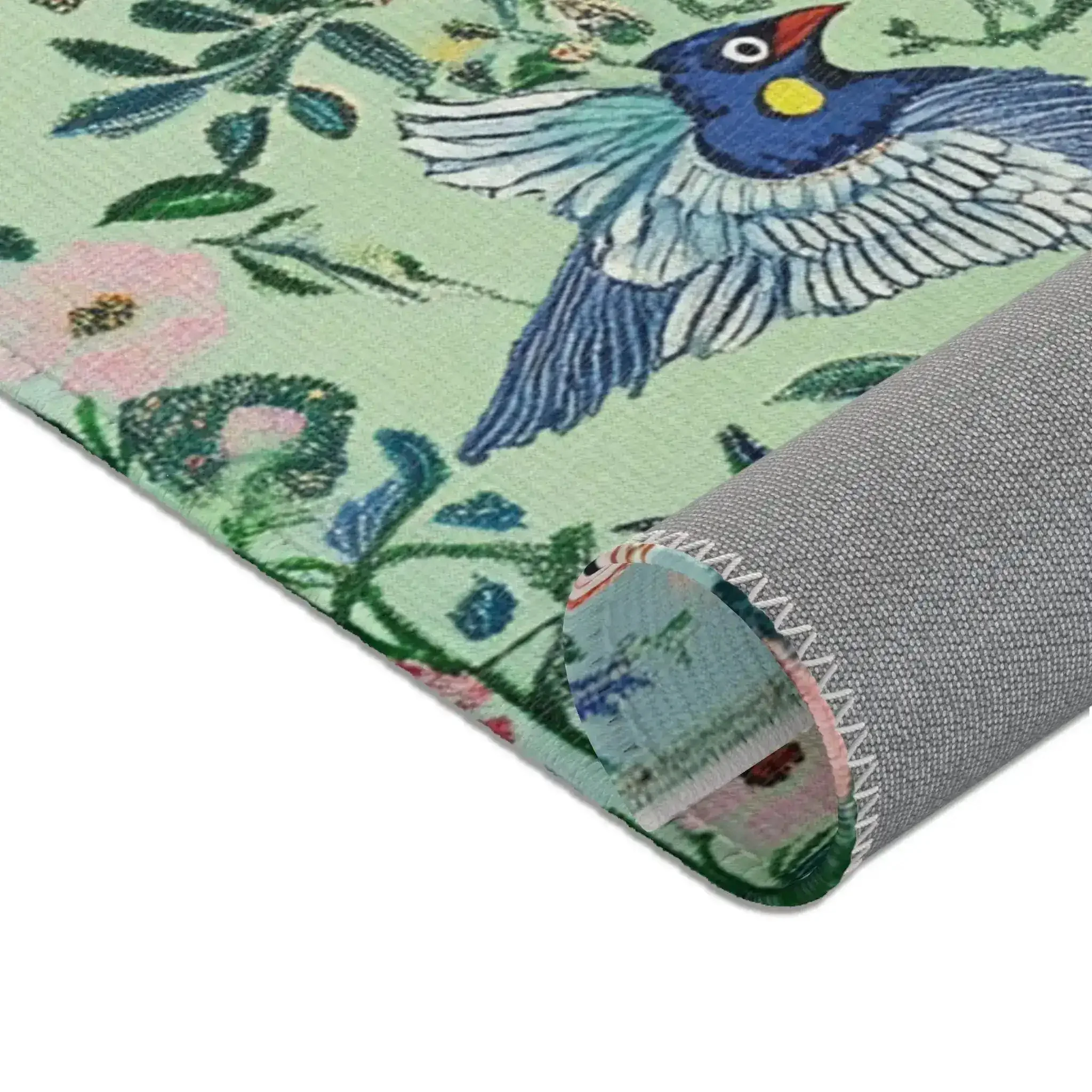 Twin Songbirds – Folk Garden Accent Rug - Image 7