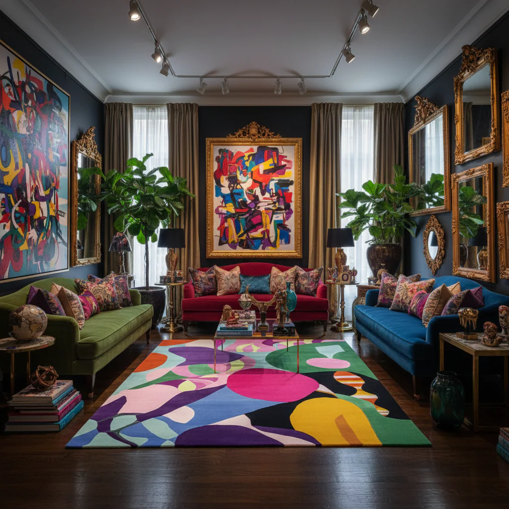 Unruly Spectrum Code Hand Tufted Rug - Image 2