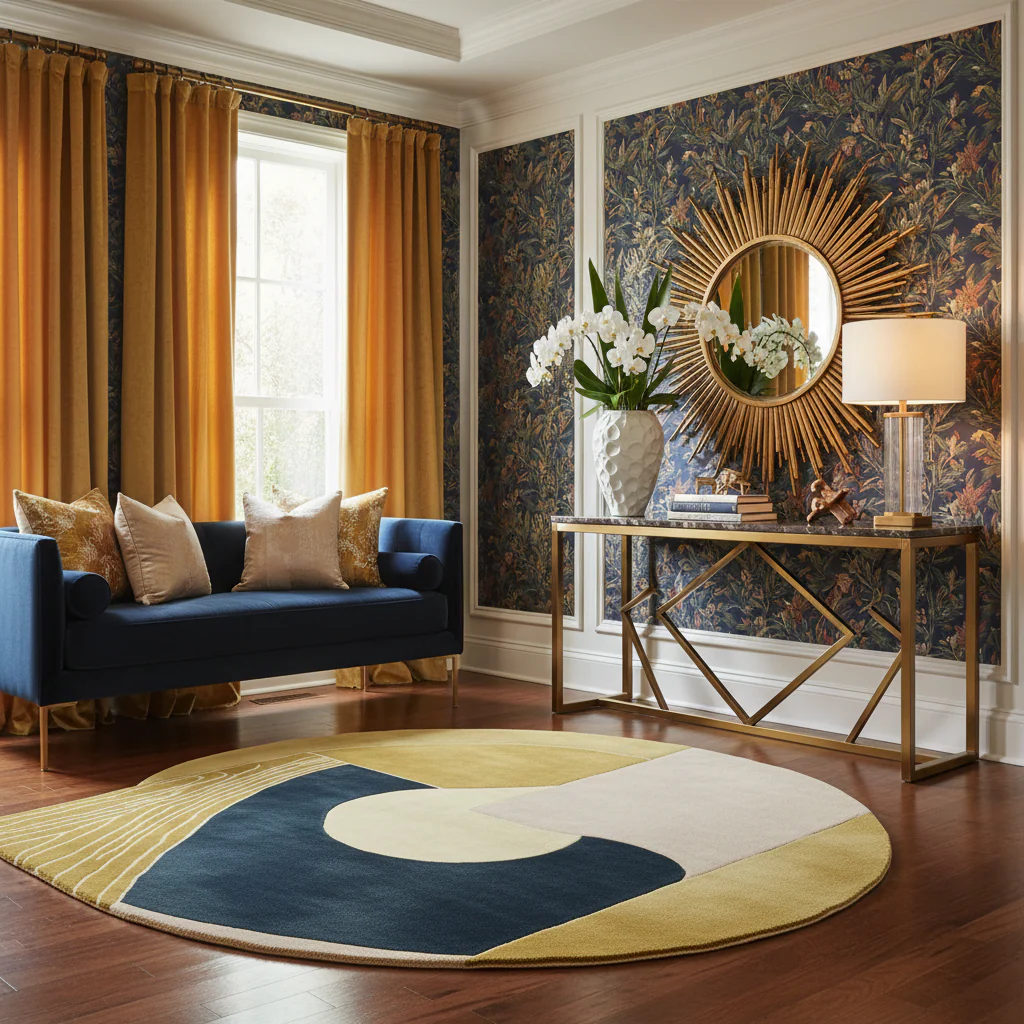Urban Quiet Geometry Hand Tufted Rug - Image 2