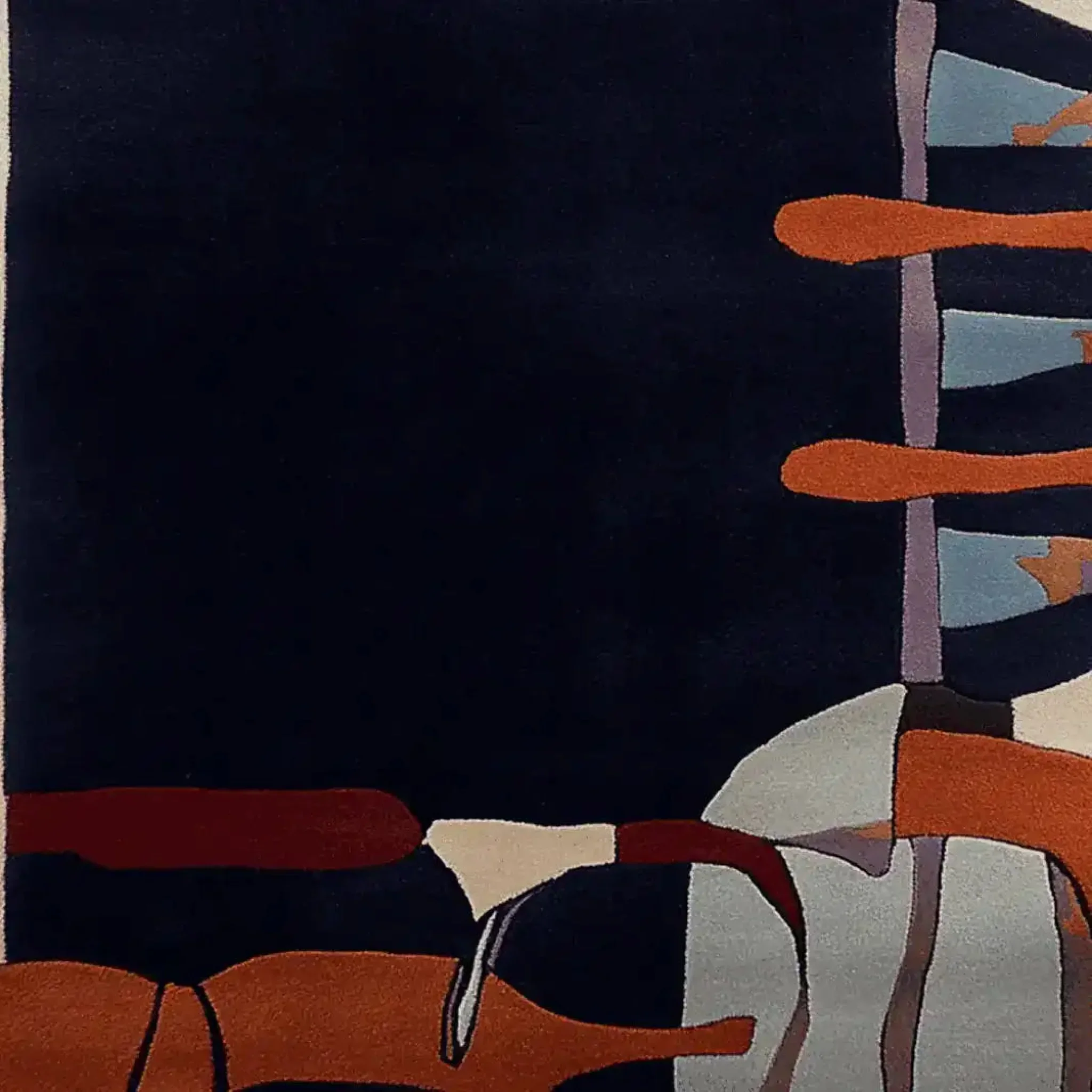 Velvet Shadow Rhythm Hand Tufted Rug - Image 5