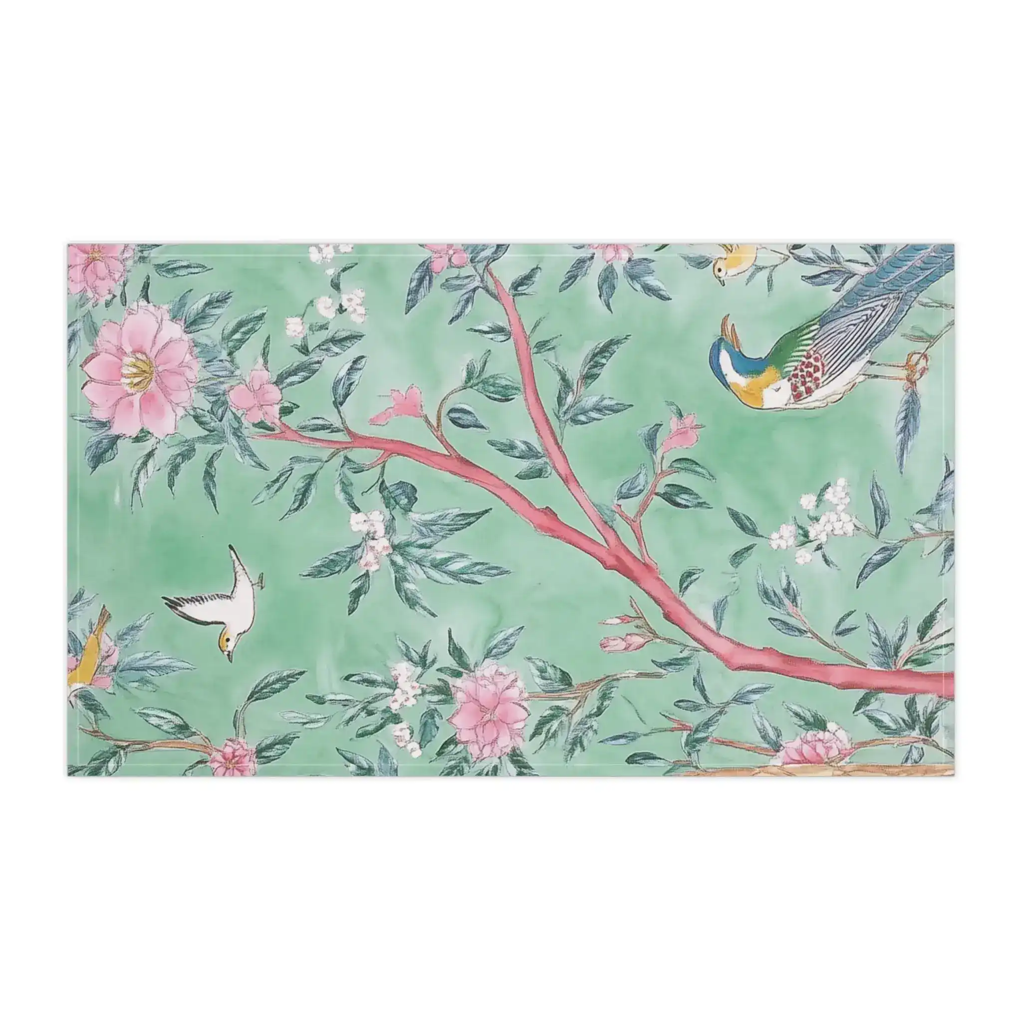 Verdant Birds & Blossoms Kitchen Towel - Image 2