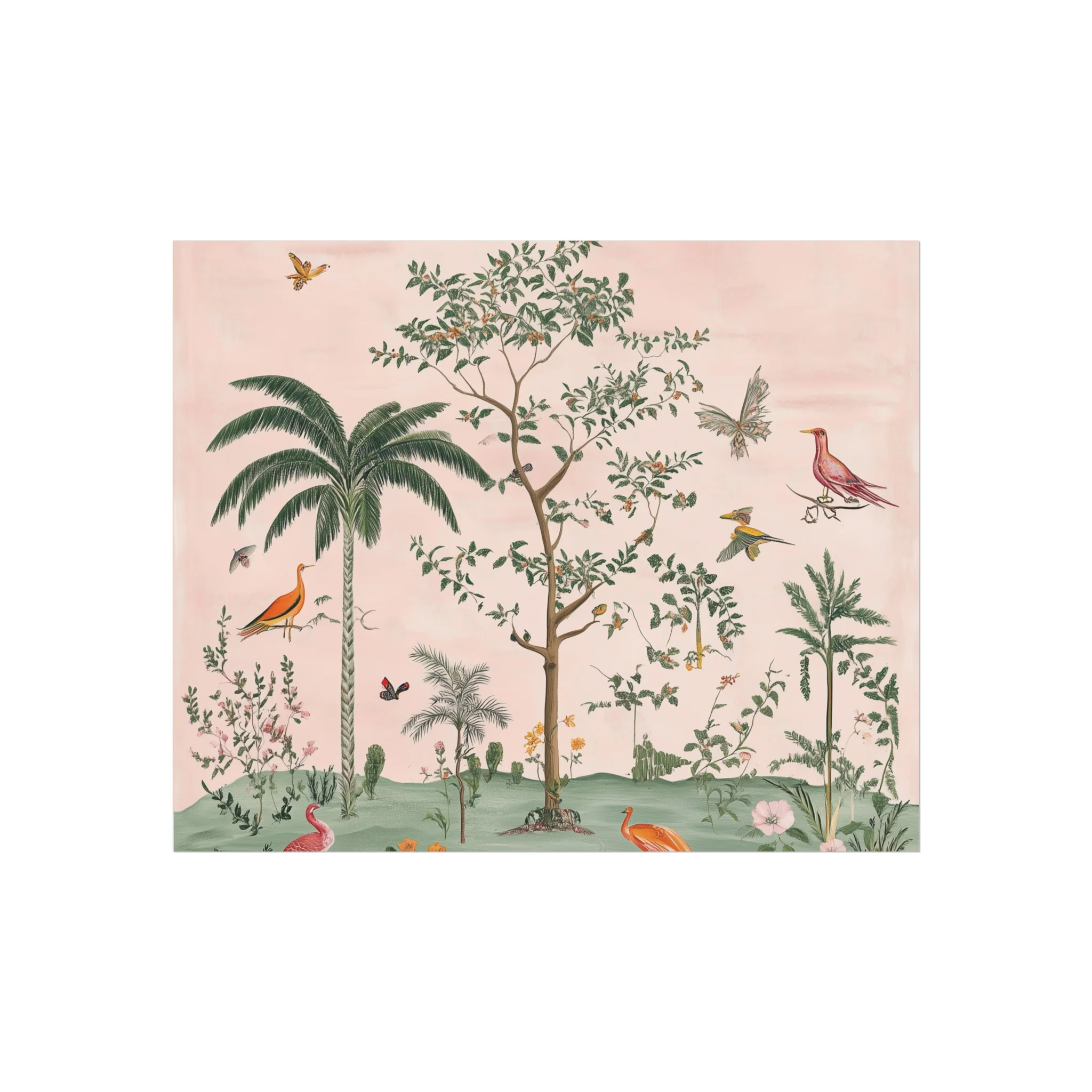 Verdant Tropical Birds Fine Art Poster - Image 3