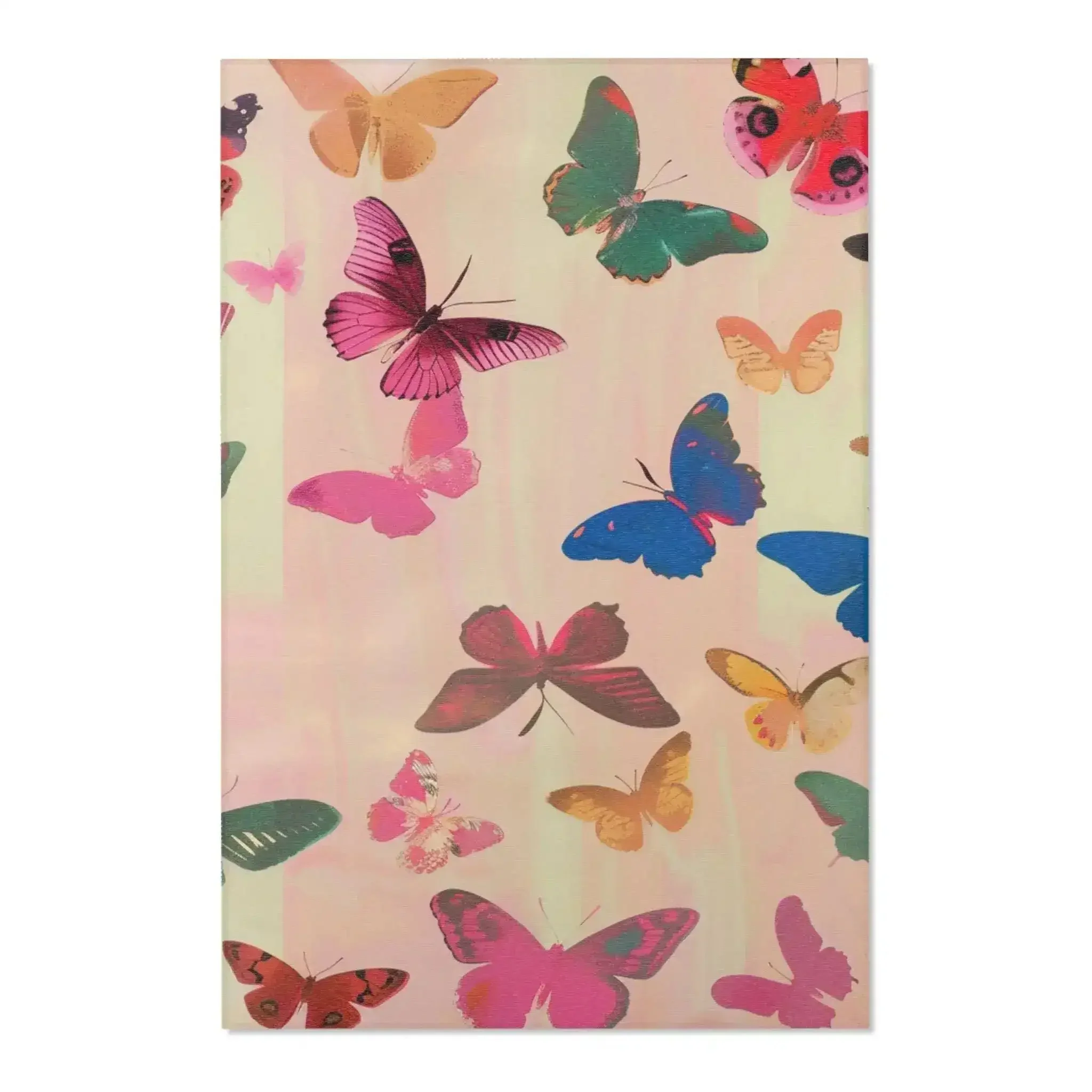 Vibrant Butterfly Elegance Pink Accent Rug - Image 3