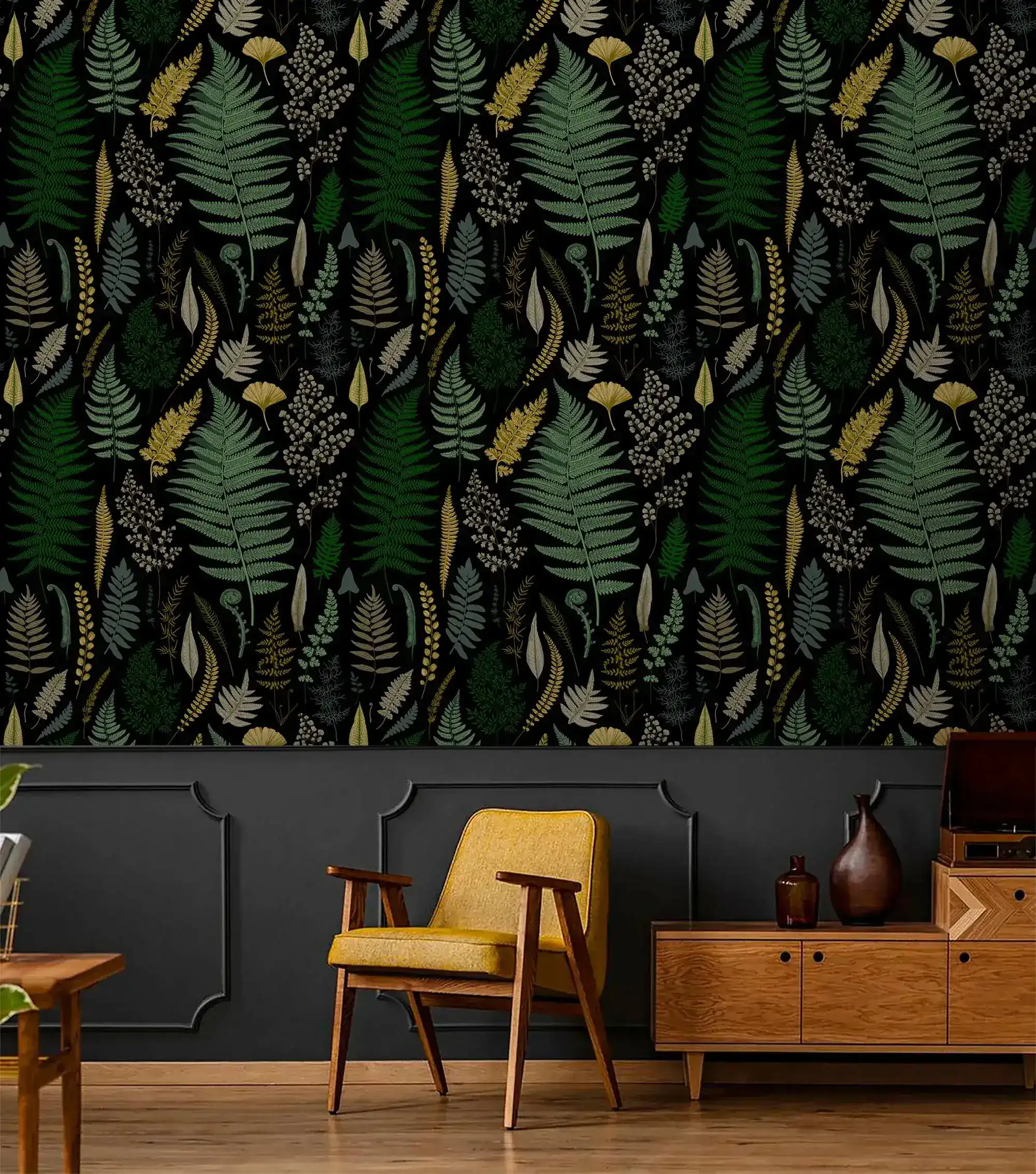 Vibrant Fern Canopy Wallpaper - Image 2