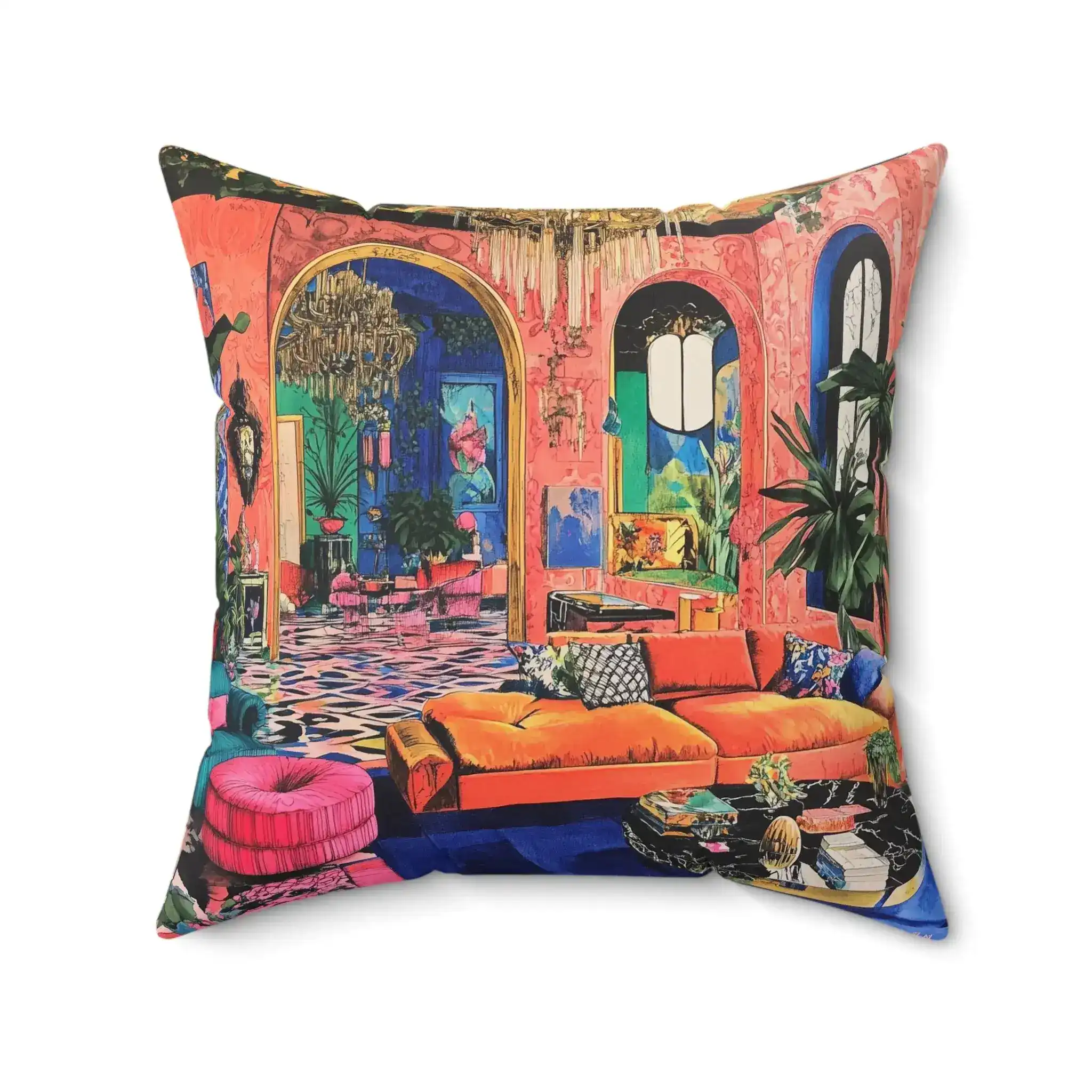 Vibrant Floral Luxe Pillow - Image 4
