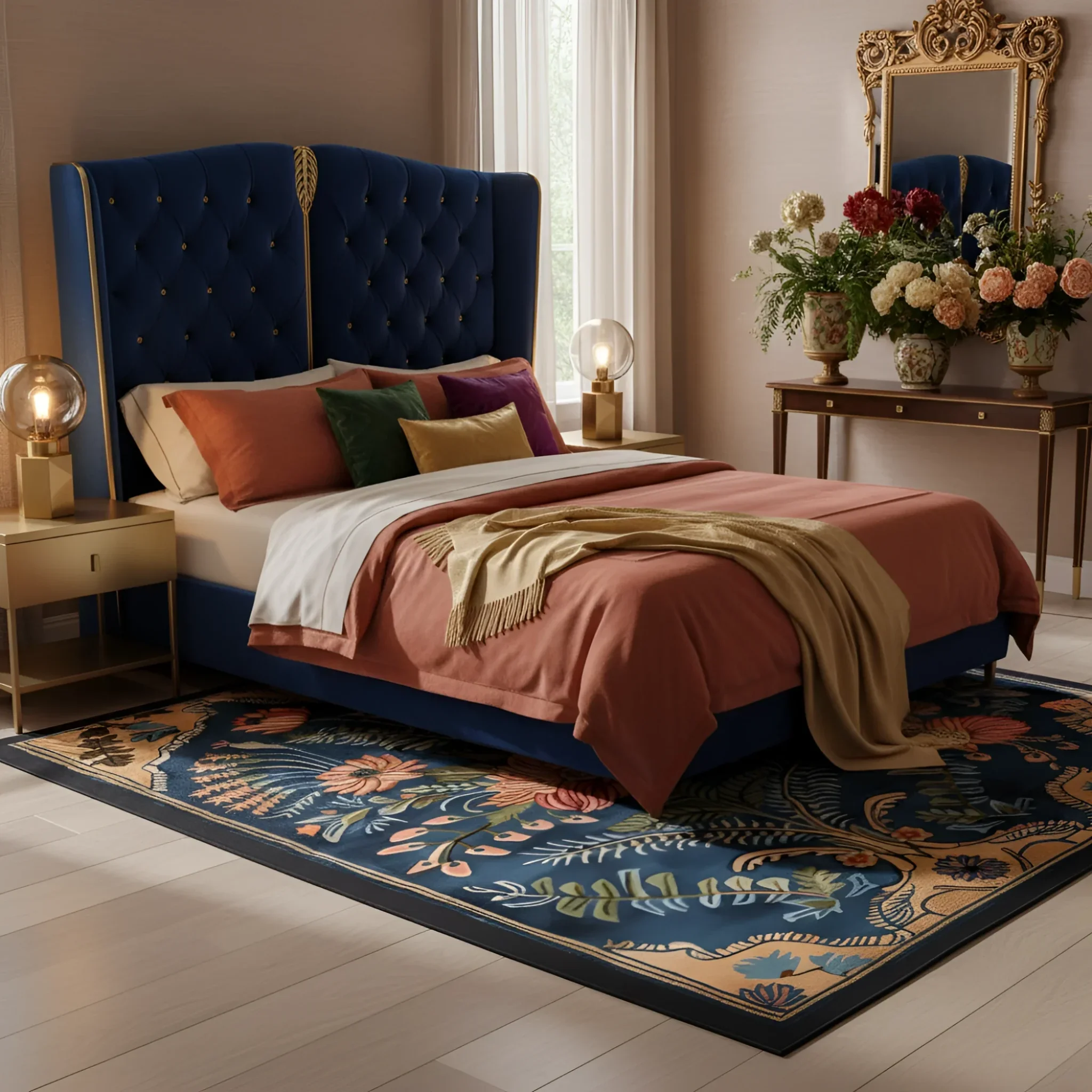 Vintage Aurum Garden Hand Tufted Rug - Image 3