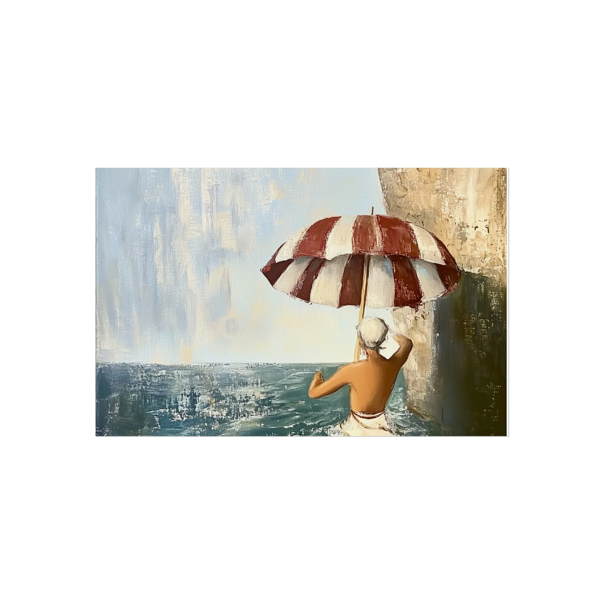Vintage Beach Umbrella Fine Art Poster - Image 15