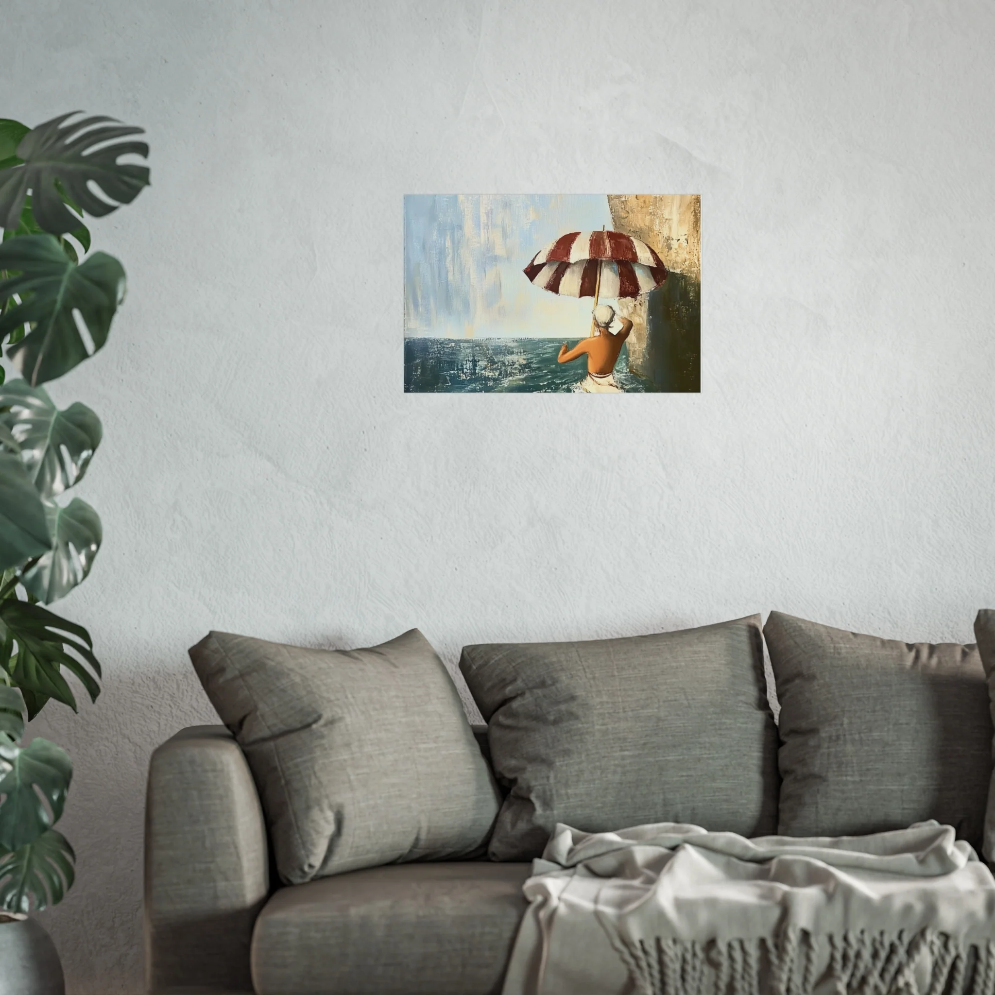 Vintage Beach Umbrella Fine Art Poster - Image 37
