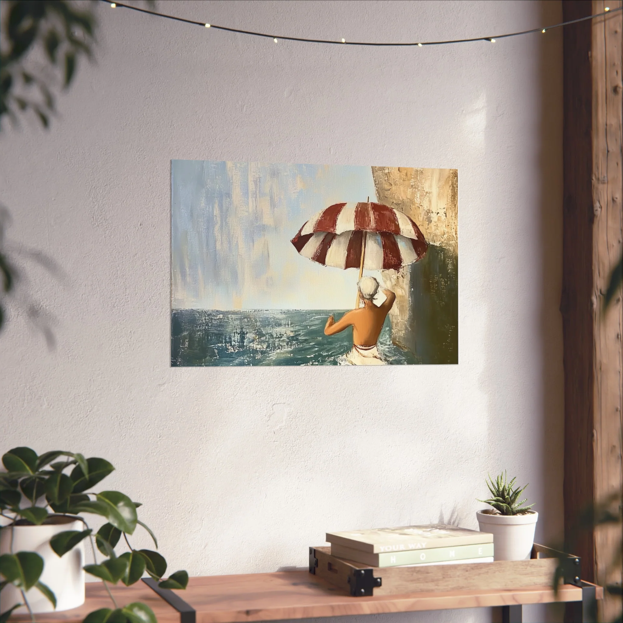 Vintage Beach Umbrella Fine Art Poster - Image 38