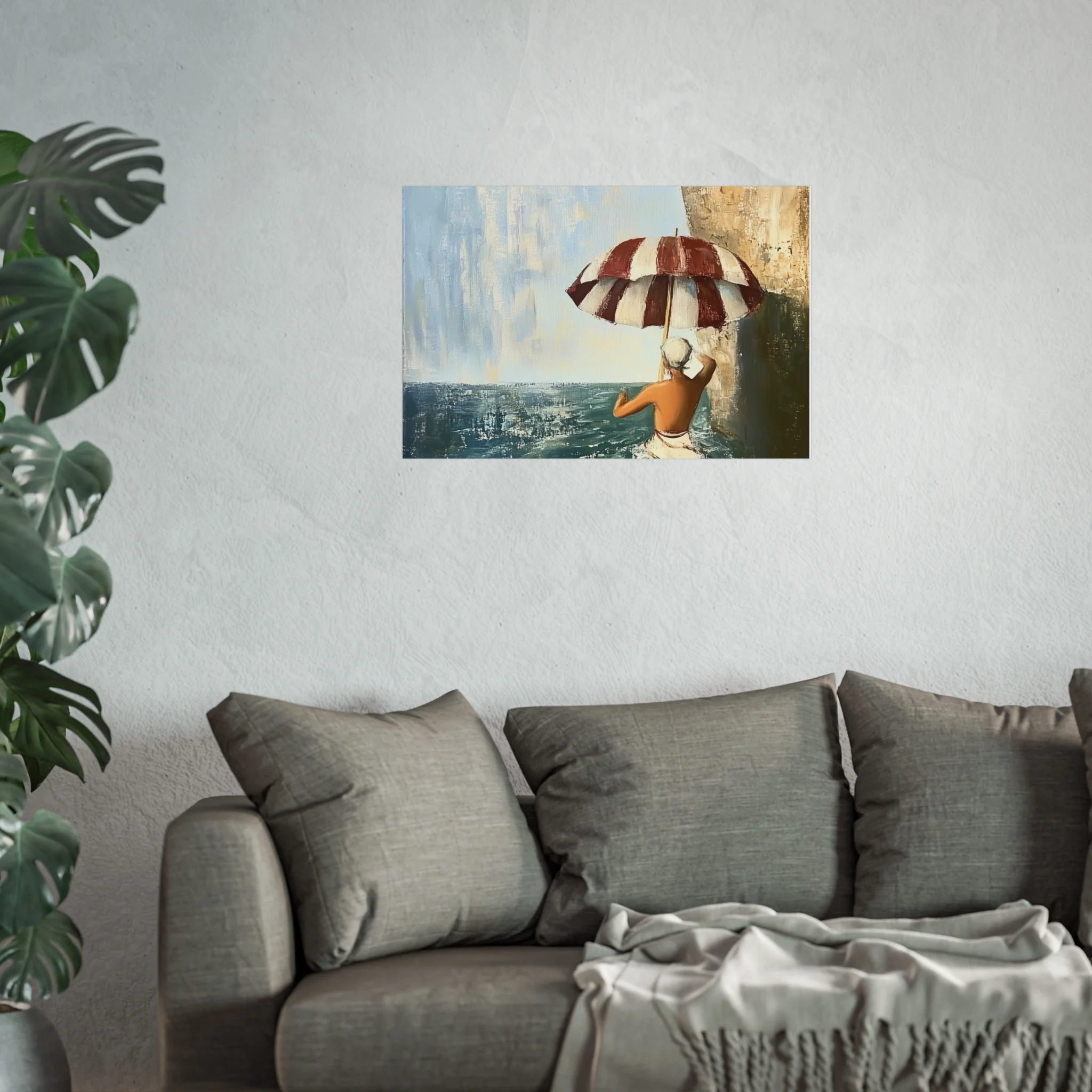 Vintage Beach Umbrella Fine Art Poster - Image 39